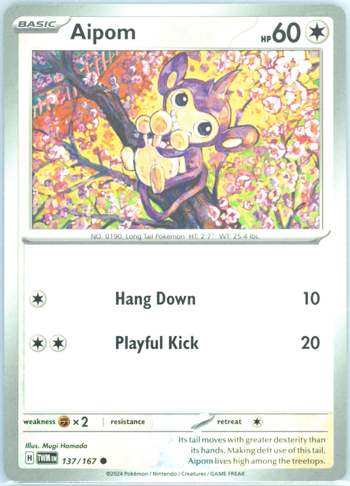 Aipom (137) 2024 Pokemon Twm EN-Twilight Masquerade