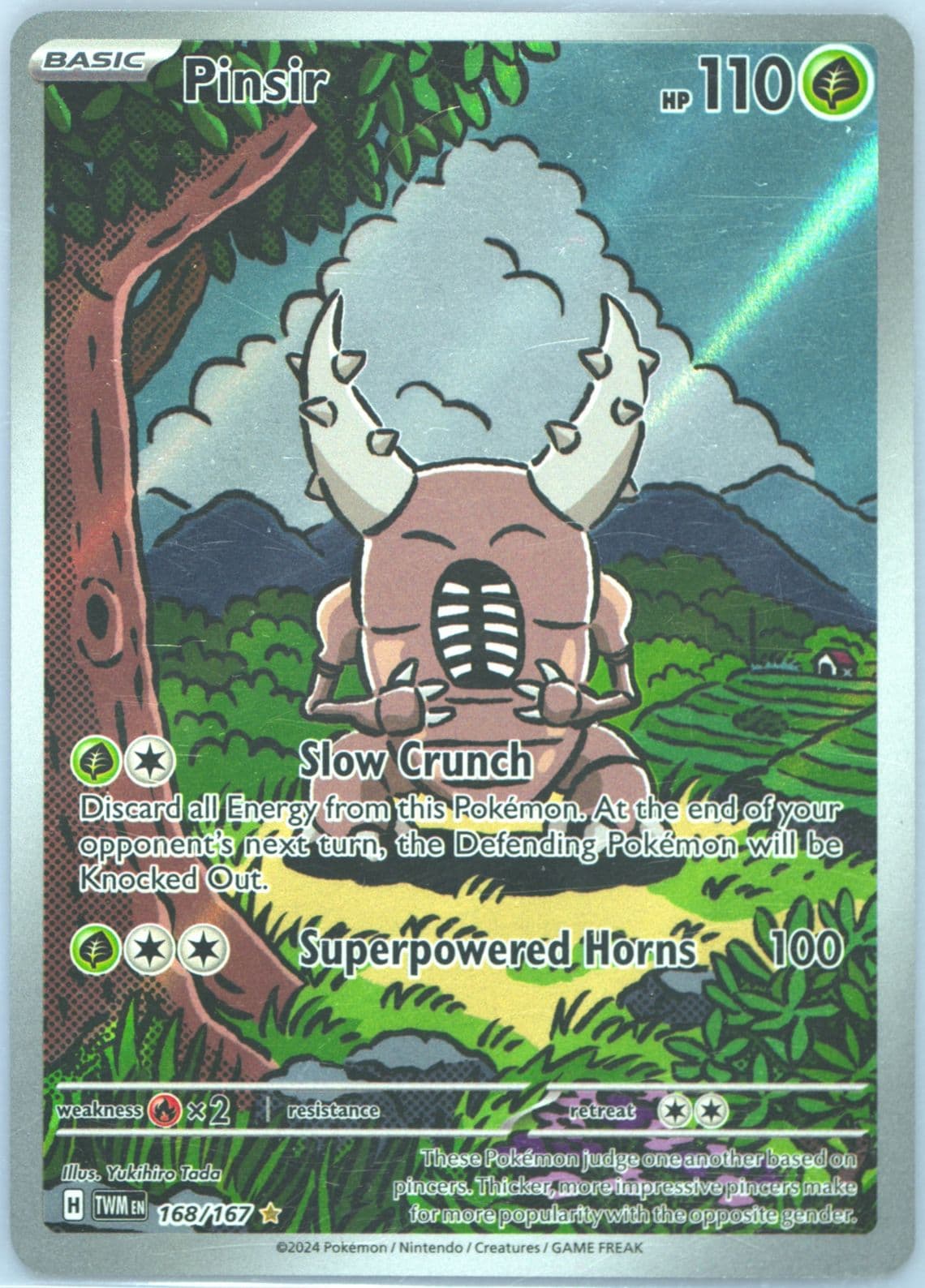 Pinsir Illustration Rare (168) 2024 Pokemon Twm EN-Twilight Masquerade