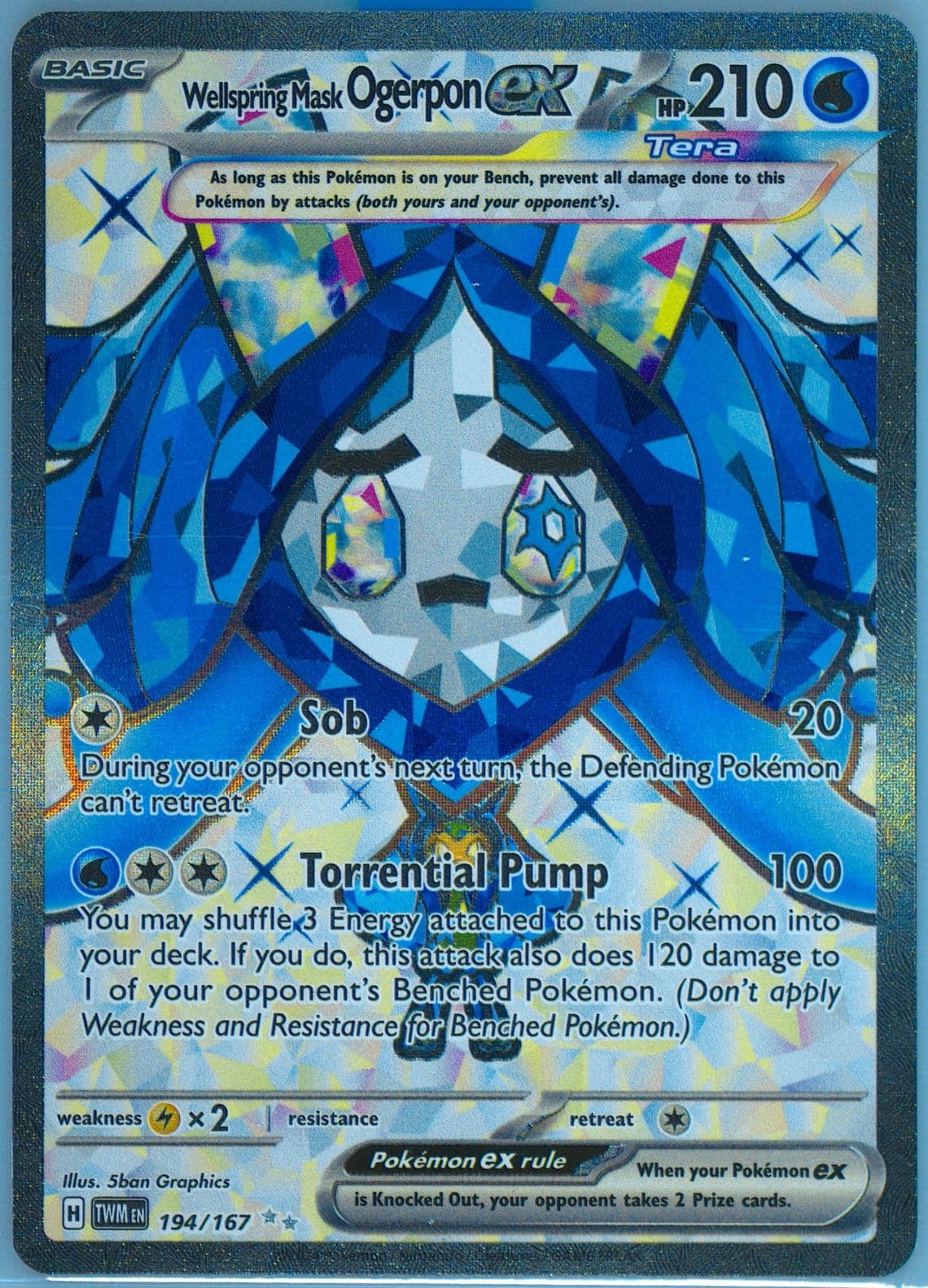 Wellspring Mask Ogerpon EX Ultra Rare (194) 2024 Pokemon Twm EN-Twilight Masquerade