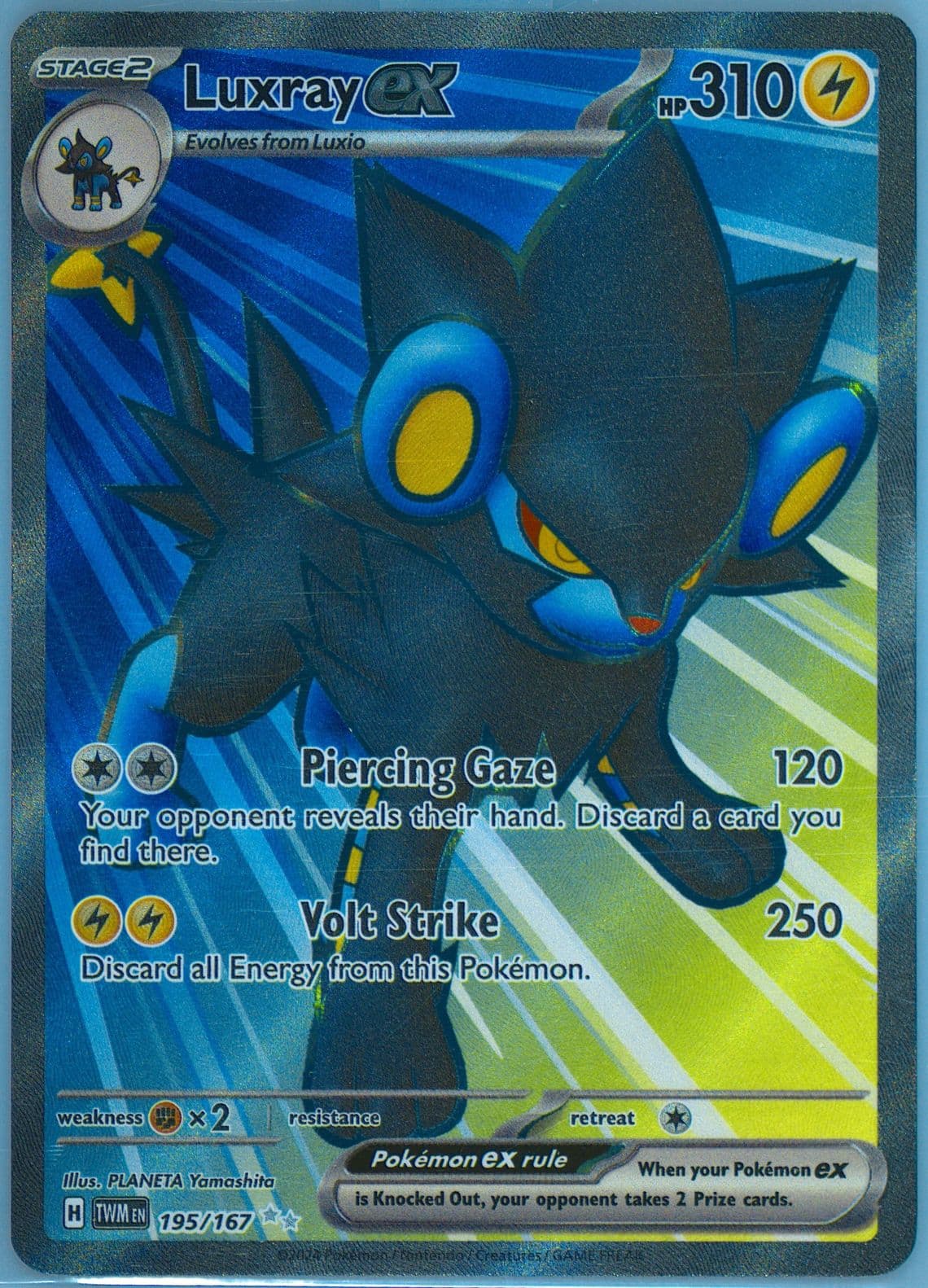 Luxray EX Ultra Rare (195) 2024 Pokemon Twm EN-Twilight Masquerade