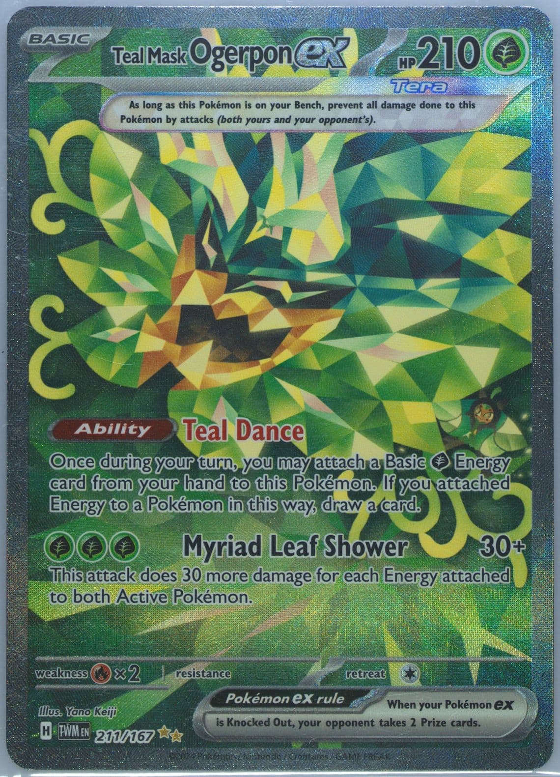 Teal Mask Ogerpon EX Special Illustration Rare (211) 2024 Pokemon Twm EN-Twilight Masquerade