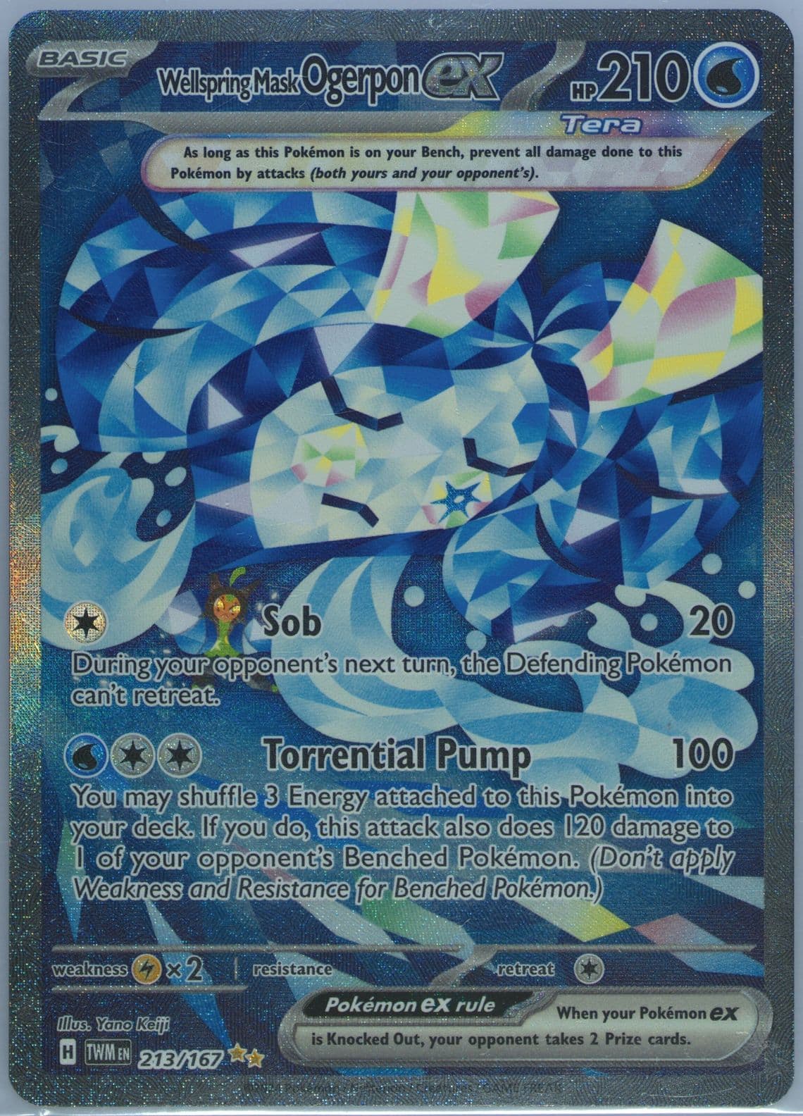 Wellspring Mask Ogerpon EX Special Illustration Rare (213) 2024 Pokemon Twm EN-Twilight Masquerade