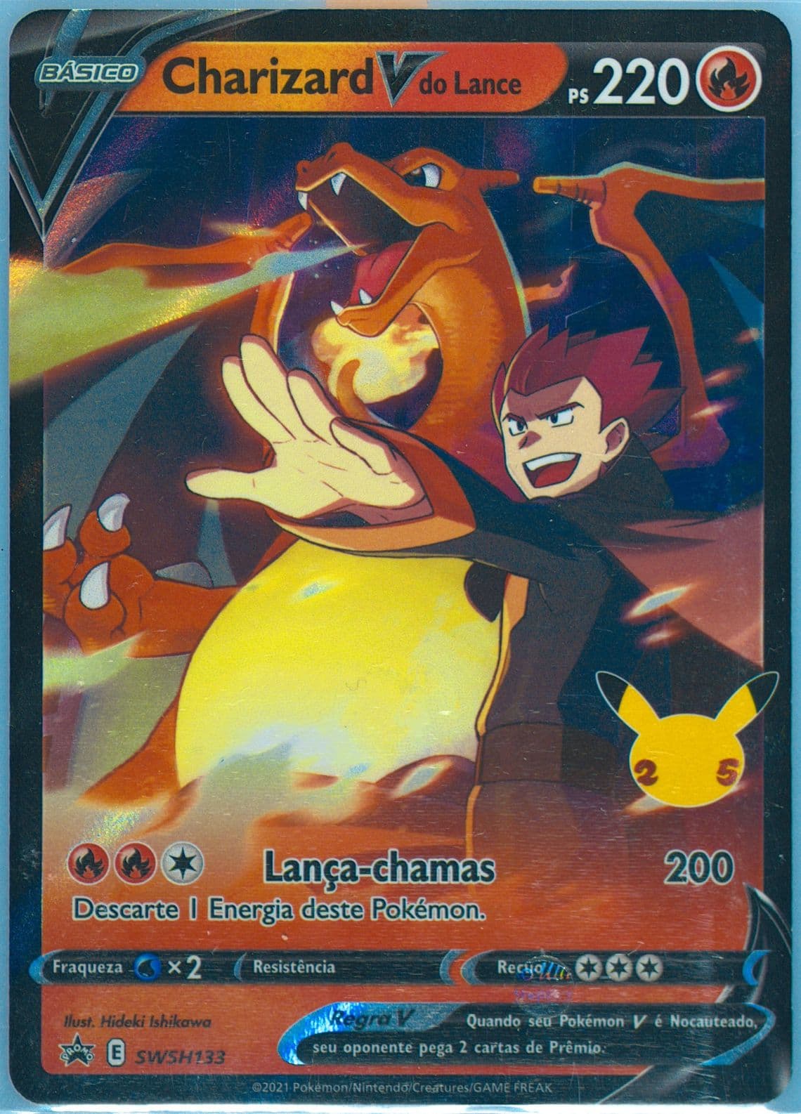 Charizard V Do Lance Celebrations Collection-Portuguese (133) 2021 Pokemon Swsh Black Star Promo