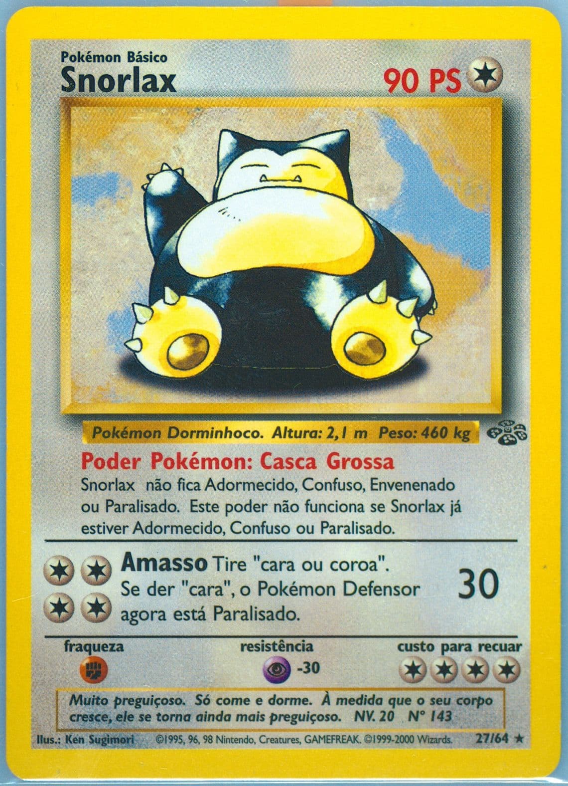 Snorlax (27) 2000 Pokemon Portuguese Jungle