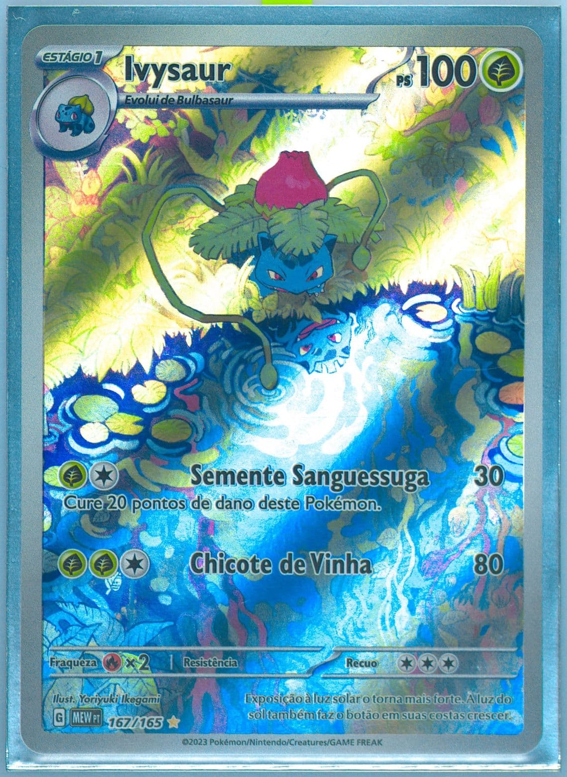 Ivysaur Illustration Rare (167) 2023 Pokemon Portuguese Mew PT-151