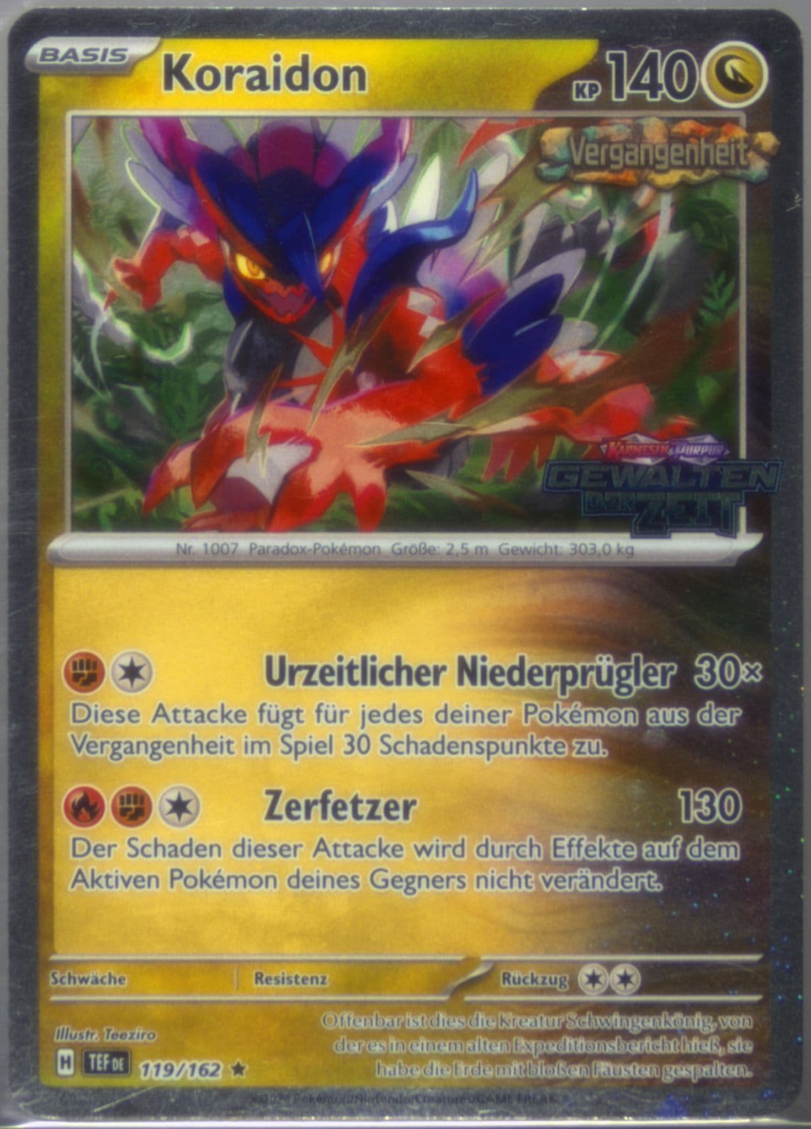 Koraidon Europe Exclusive (119) 2024 Pokemon German Tef de-Temporal Forces