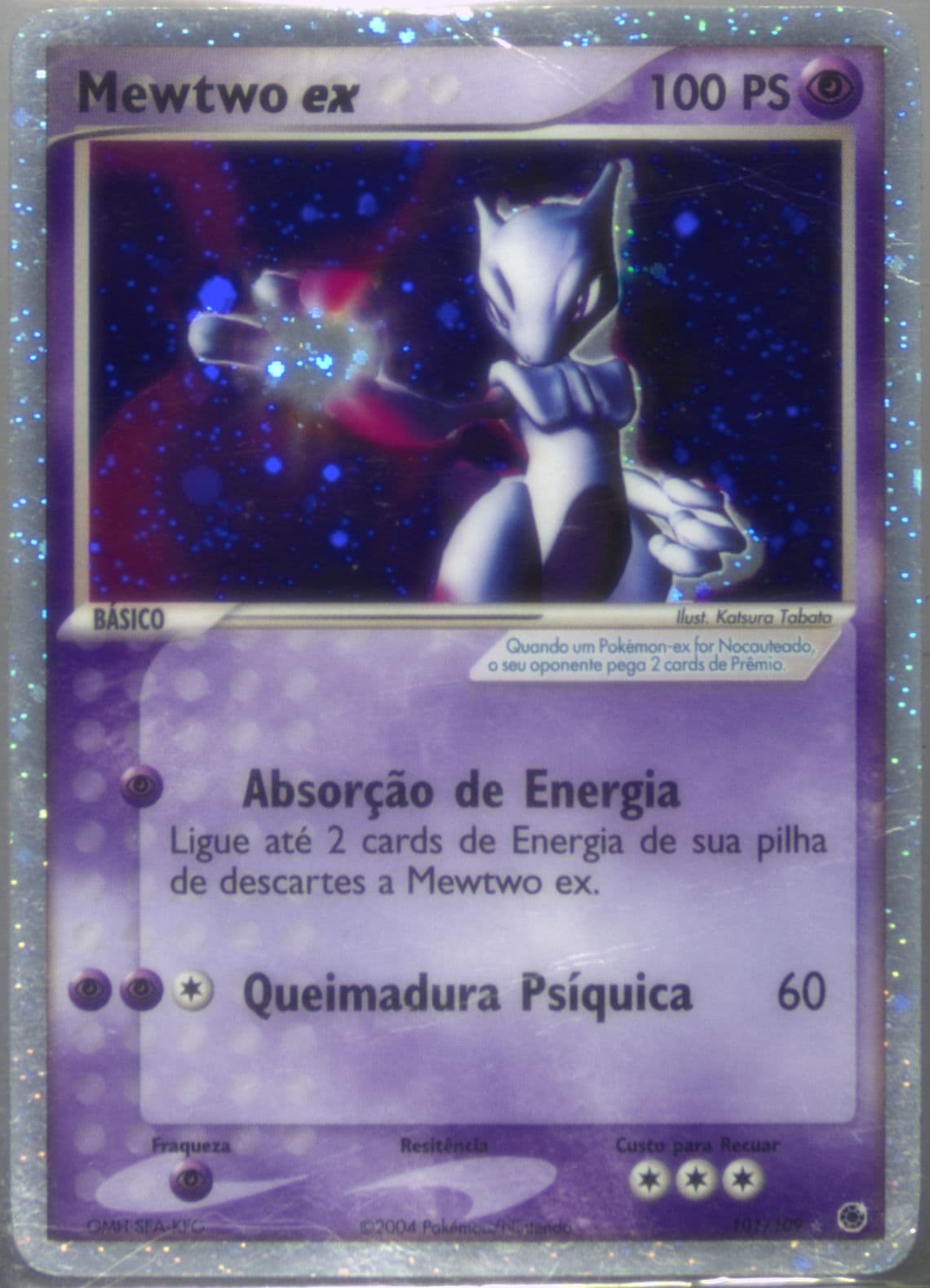Mewtwo EX-Holo (101) 2004 Pokemon Portuguese EX Ruby & Sapphire