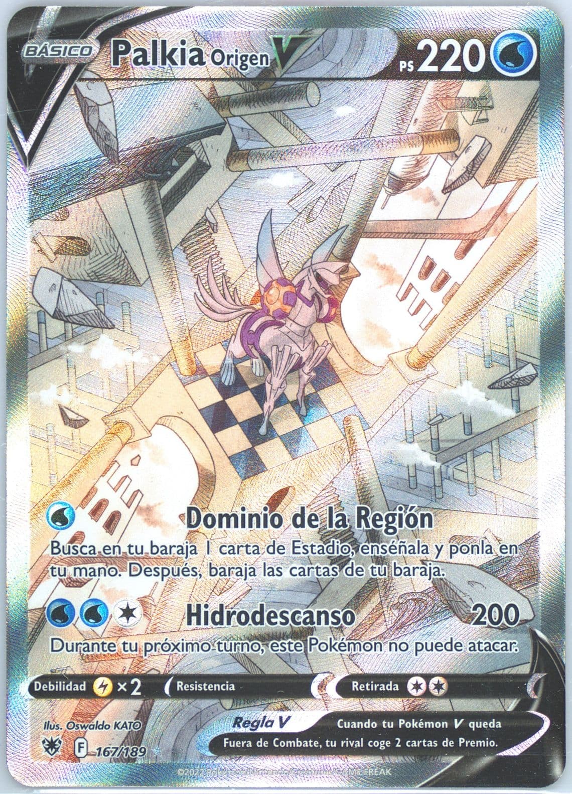Full Art/Palkia Origen V Spanish (167) 2022 Pokemon Sword & Shield Astral Radiance