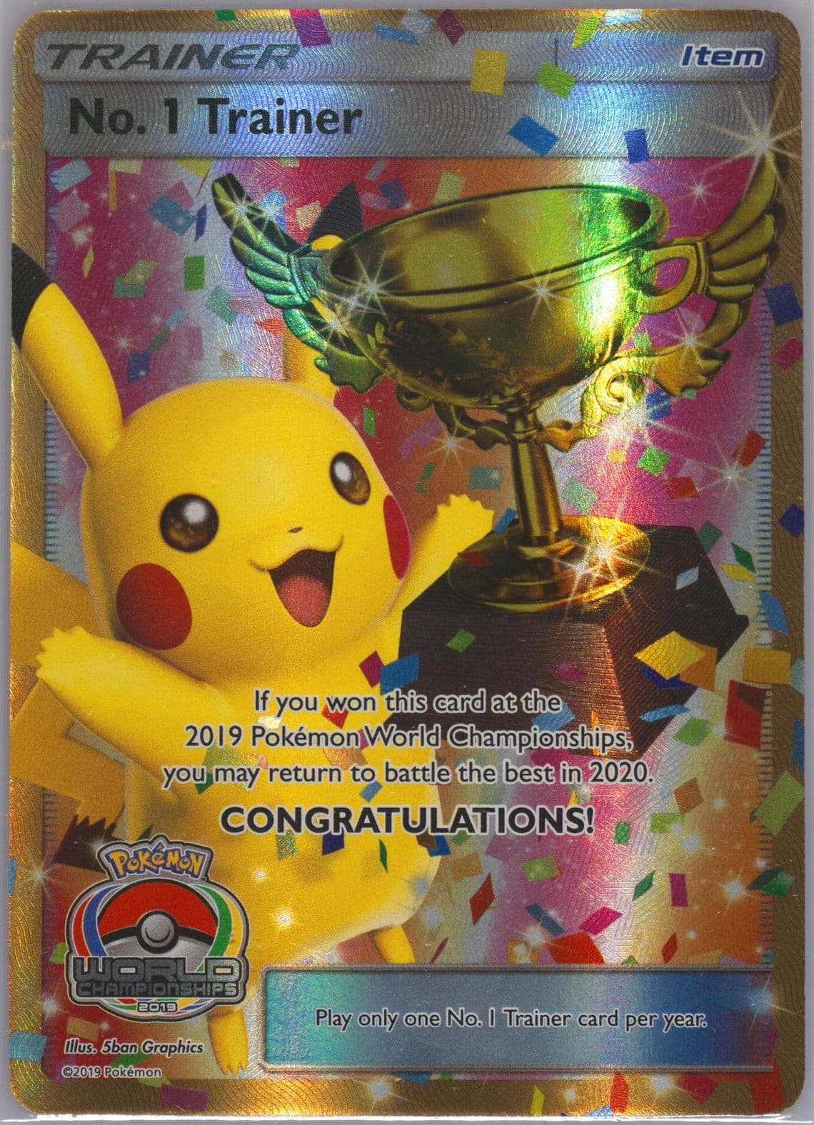 No. 1 Trainer 2019 Pokemon World Championships Promo