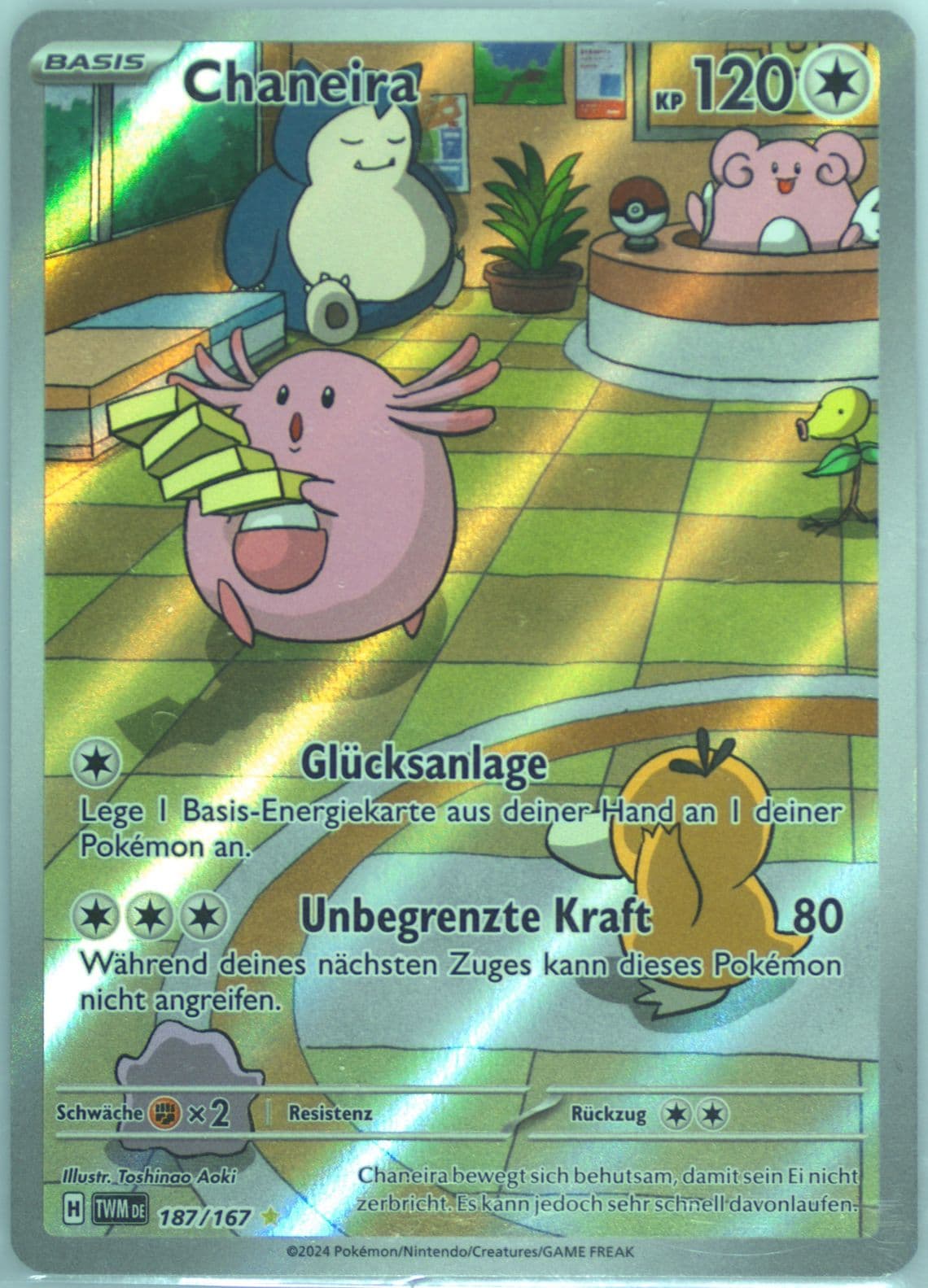 Chansey Illustration Rare (187) 2024 Pokemon German Twm de-Twilight Masquerade