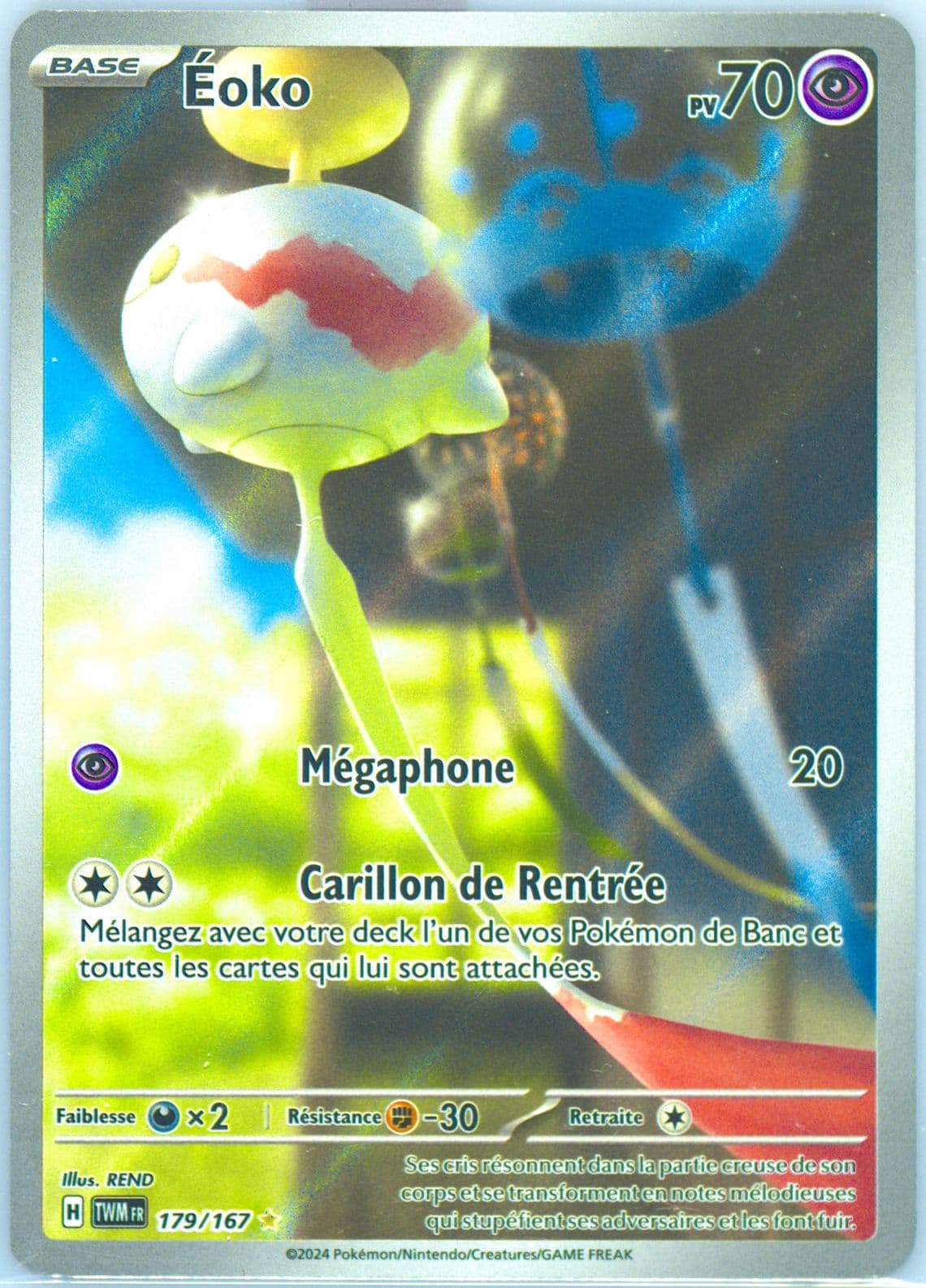 Chimecho Illustration Rare (179) 2024 Pokemon French Twm FR-Twilight Masquerade