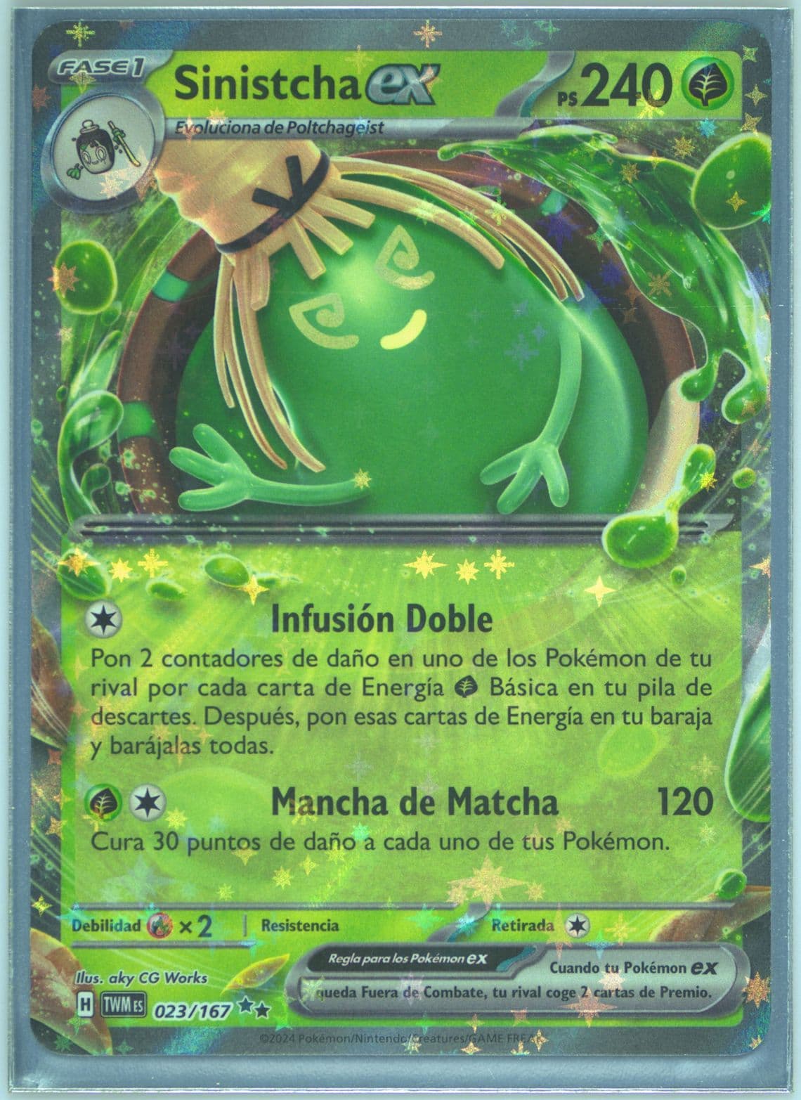 Sinistcha EX (023) 2024 Pokemon Spanish Twm ES-Twilight Masquerade
