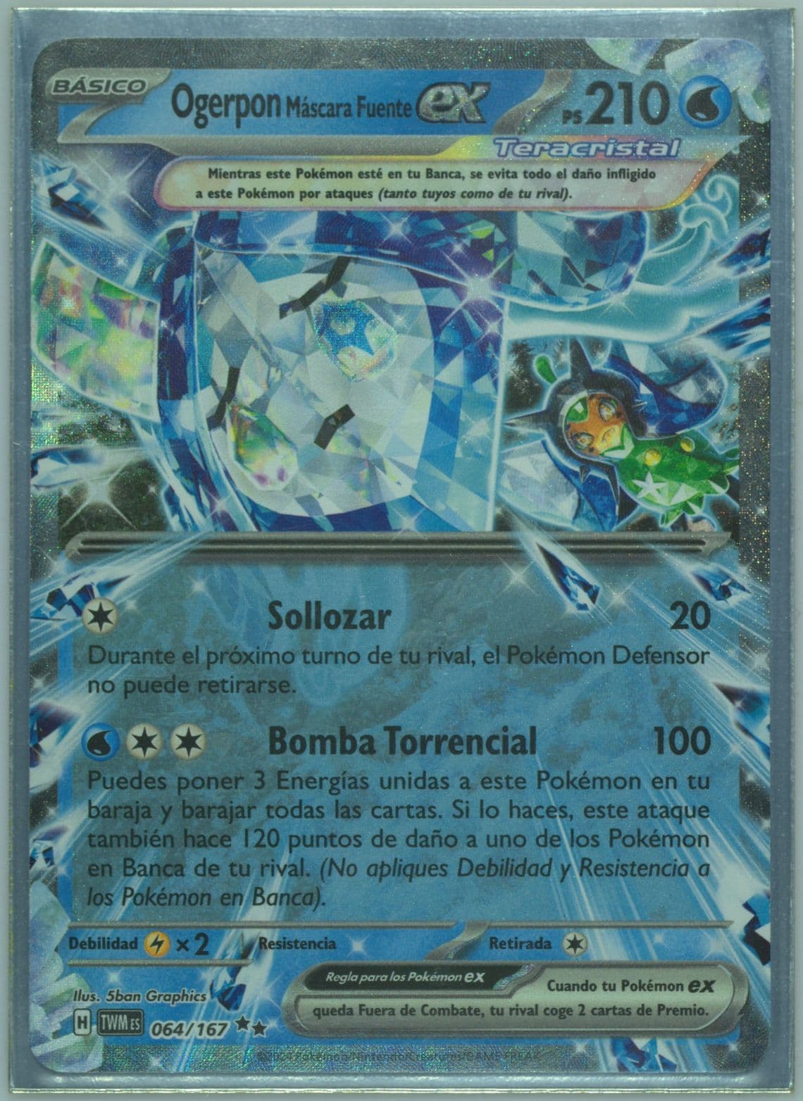 Wellspring Mask Ogerpon EX (064) 2024 Pokemon Spanish Twm ES-Twilight Masquerade