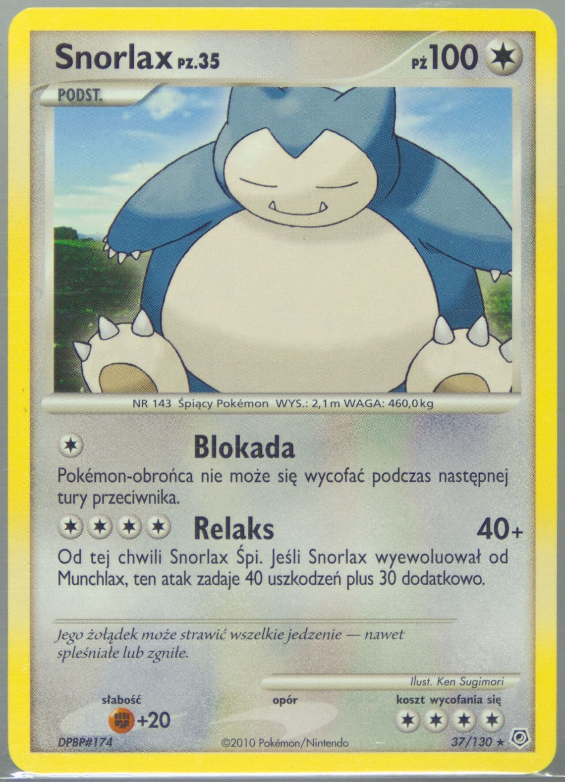 Snorlax (37) 2010 Pokemon Polish Diamond & Pearl