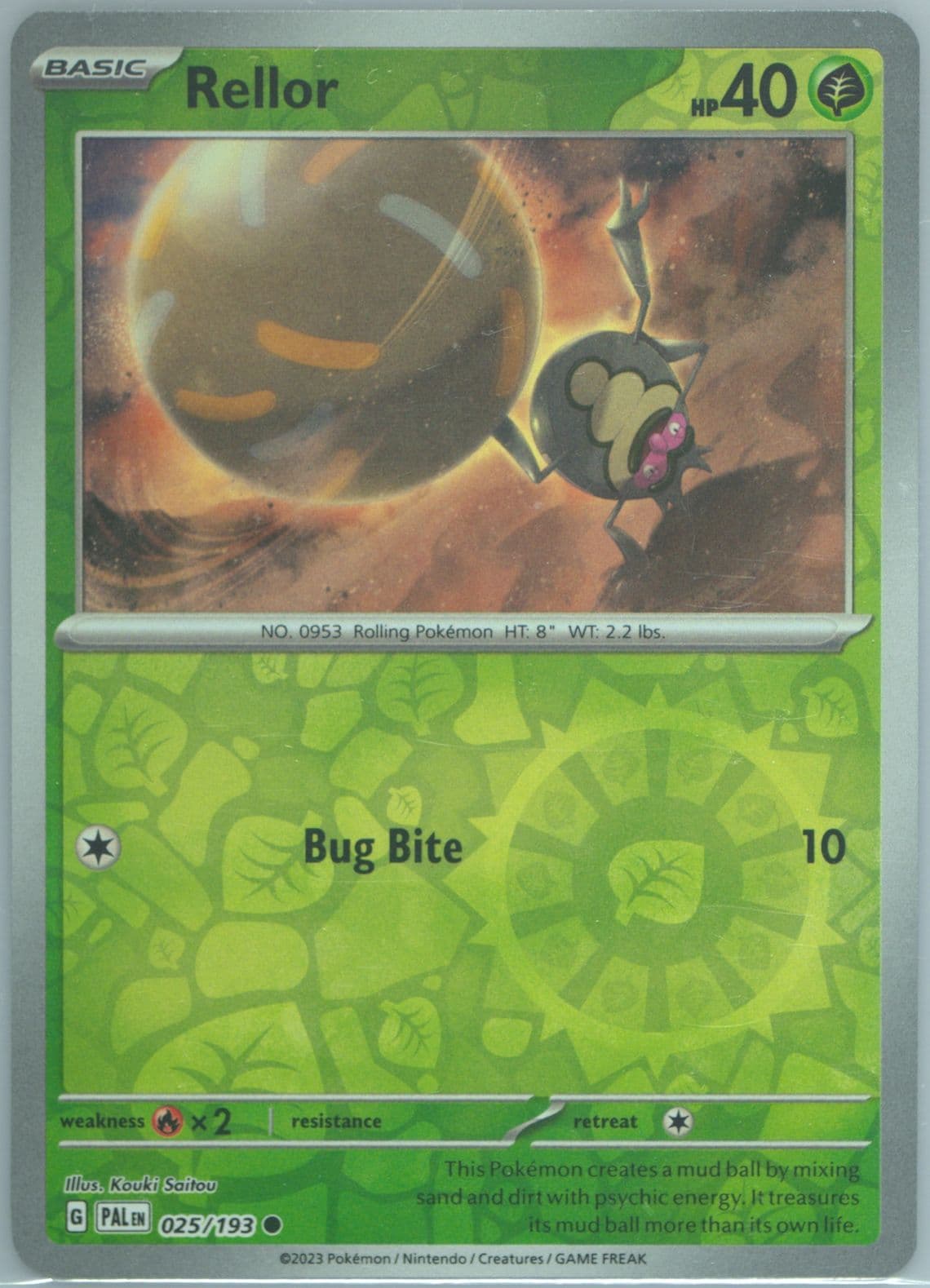 Rellor Reverse Holo (025) 2023 Pokemon Pal EN-Paldea Evolved