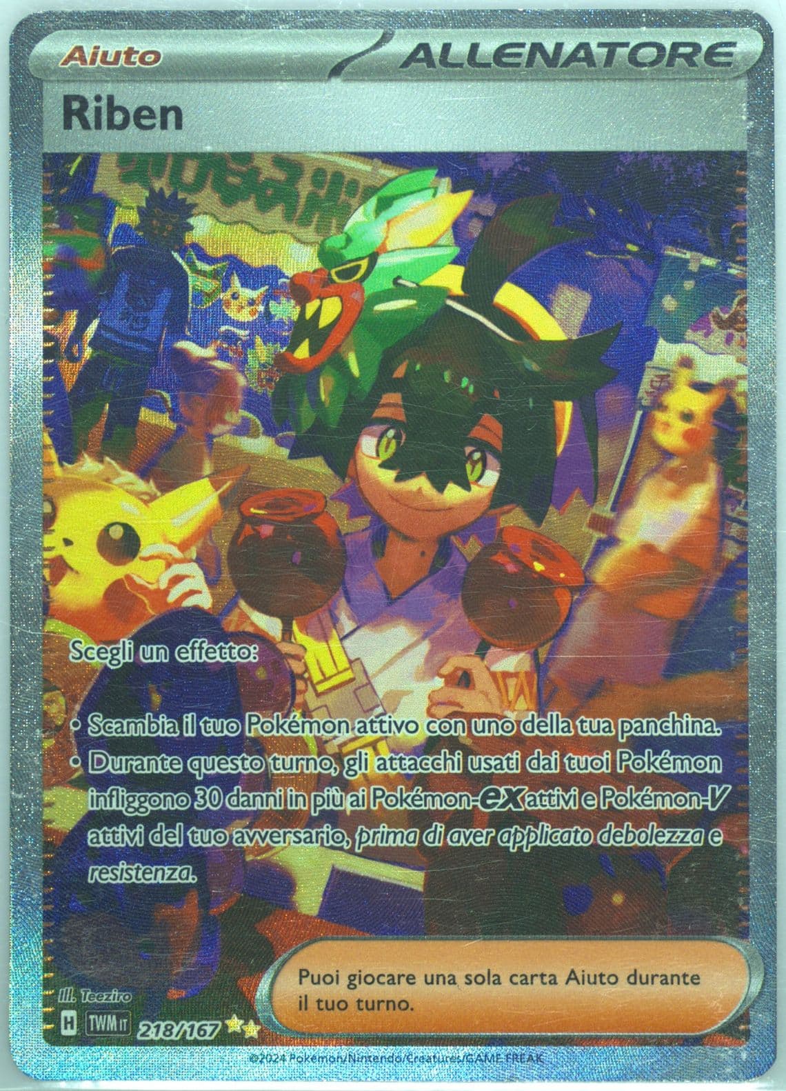 Kieran Special Illustration Rare (218) 2024 Pokemon Italian Twm It-Twilight Masquerade