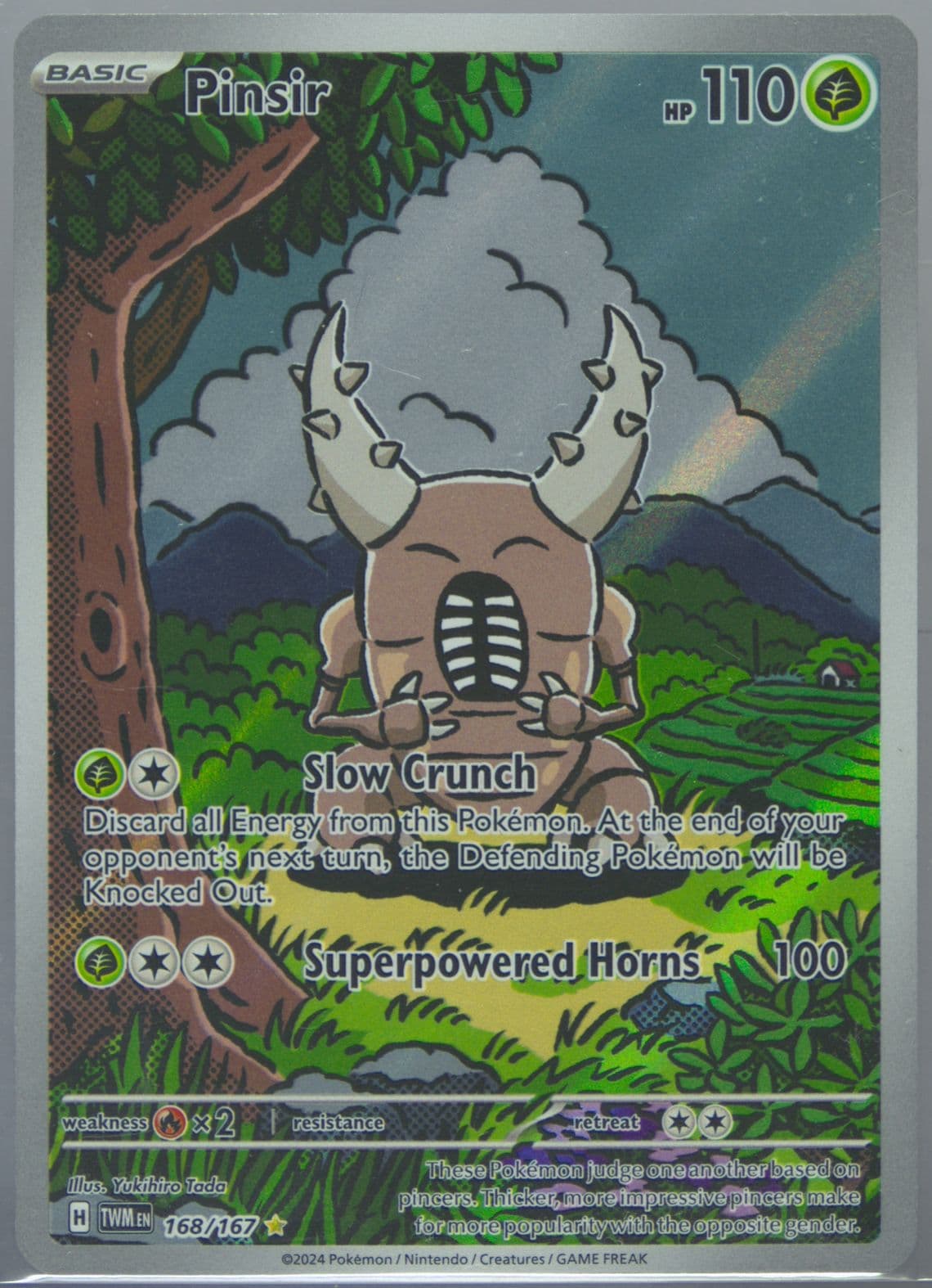 Pinsir Illustration Rare (168) 2024 Pokemon Italian Twm It-Twilight Masquerade