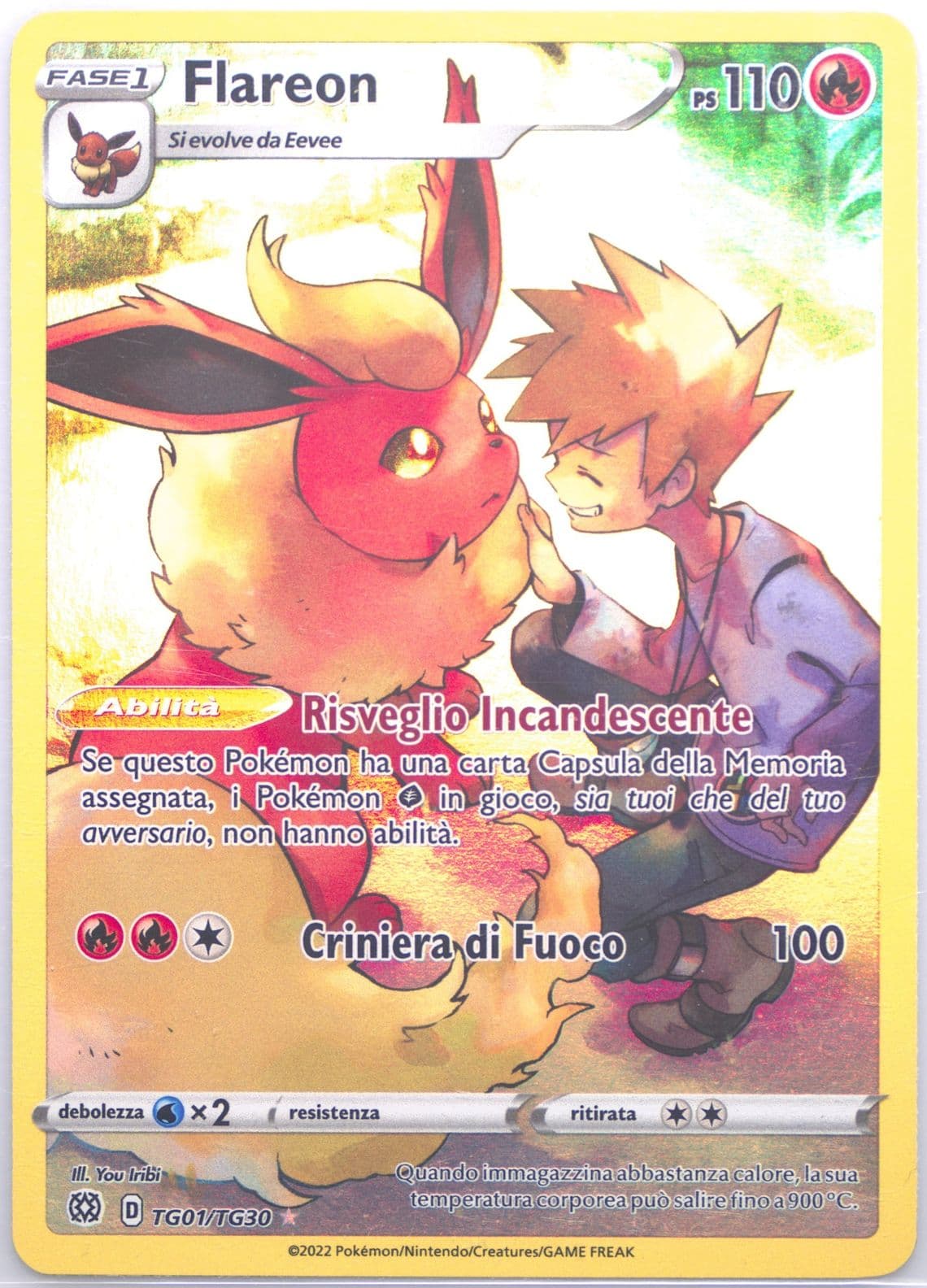 Full Art/Flareon Italian (TG01) 2022 Pokemon Sword & Shield Brilliant Stars