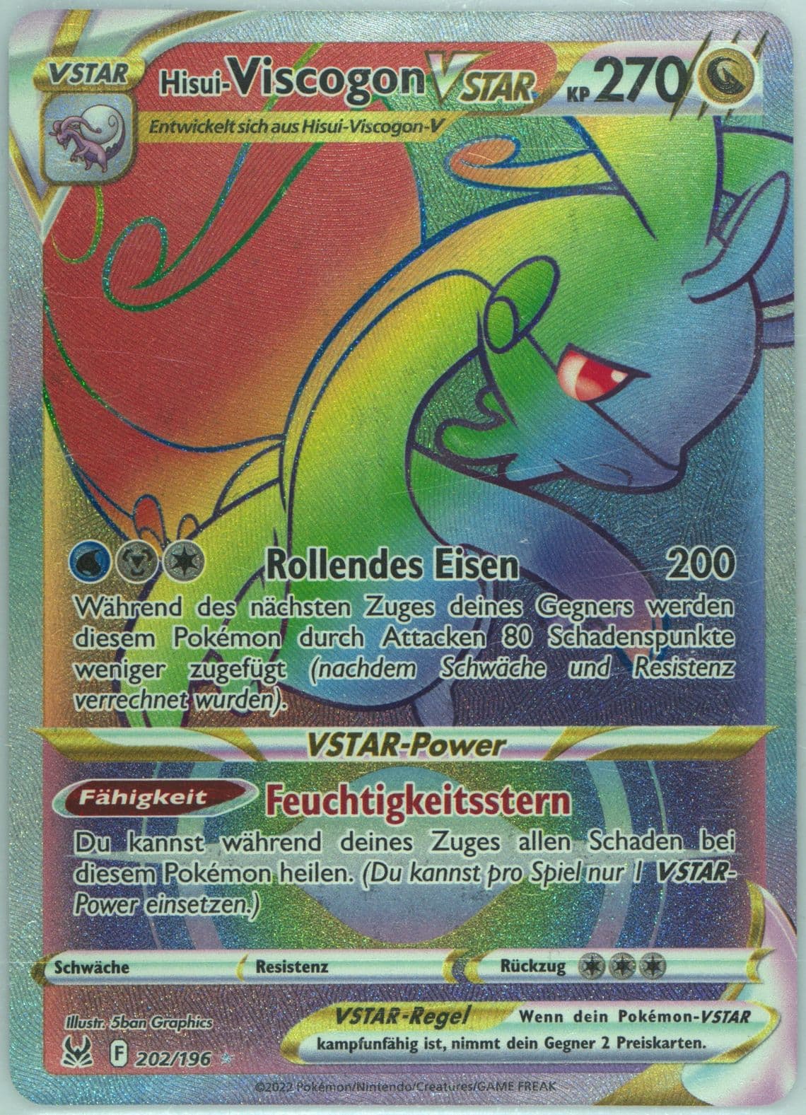 Full Art/Hisui-Viscogon Vstar German-Secret (202) 2022 Pokemon Sword & Shield Lost Origin