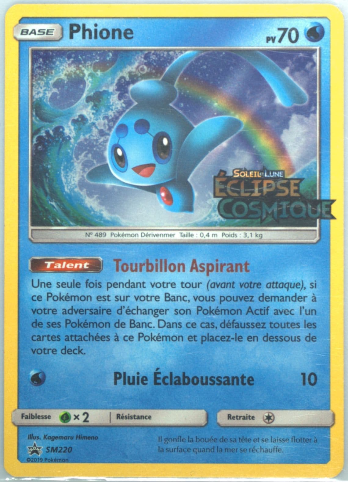 Phione-Holo Cosmic Eclipse Prerelease-French (SM220) 2019 Pokemon SM Black Star Promo