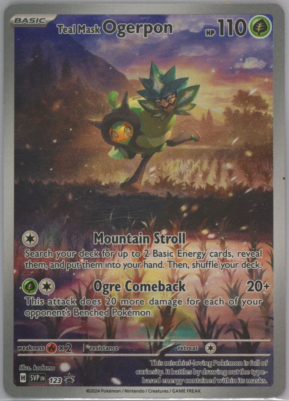 Teal Mask Ogerpon Twilight Masquerade Elite Trainer Box (123) 2024 Pokemon Svp EN-SV Black Star Promo