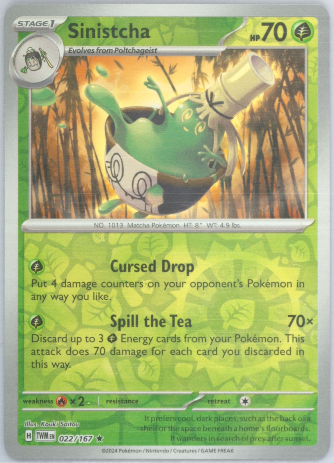 Sinistcha Reverse Holo (022) 2024 Pokemon Twm EN-Twilight Masquerade