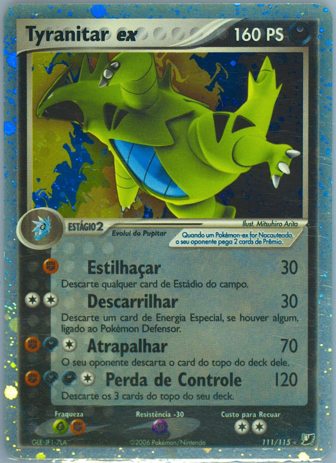Tyranitar EX-Holo (111) 2006 Pokemon Portuguese EX Unseen Forces
