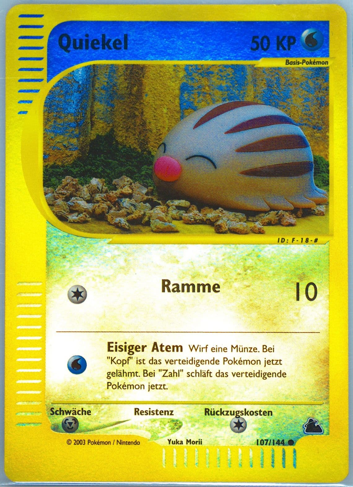 Quiekel-Reverse Foil German (107) 2003 Pokemon Skyridge
