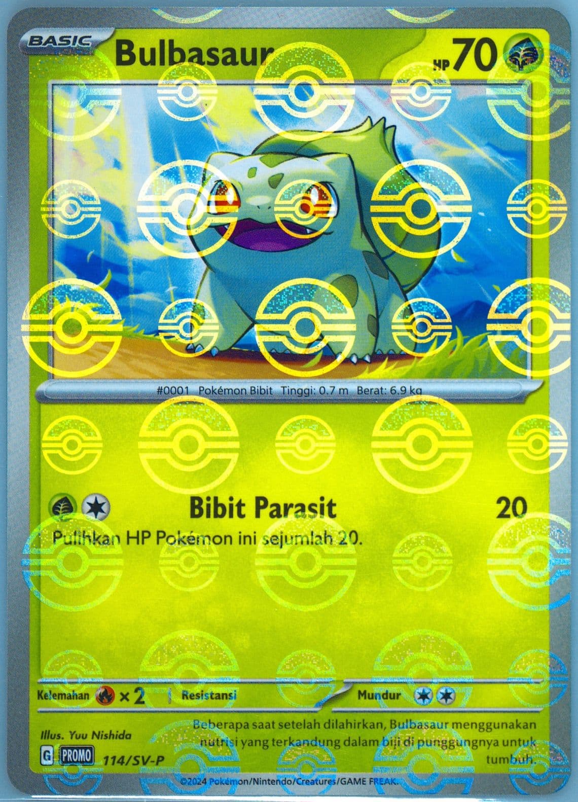 Bulbasaur Monthly Promo-Poke Ball (114) 2024 Pokemon Indonesian SV-P Promo