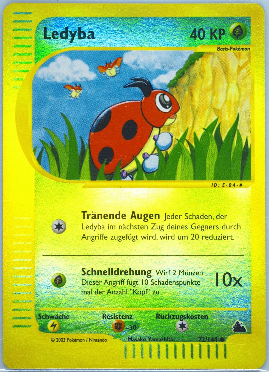 Ledyba-Reverse Foil German (72) 2003 Pokemon Skyridge