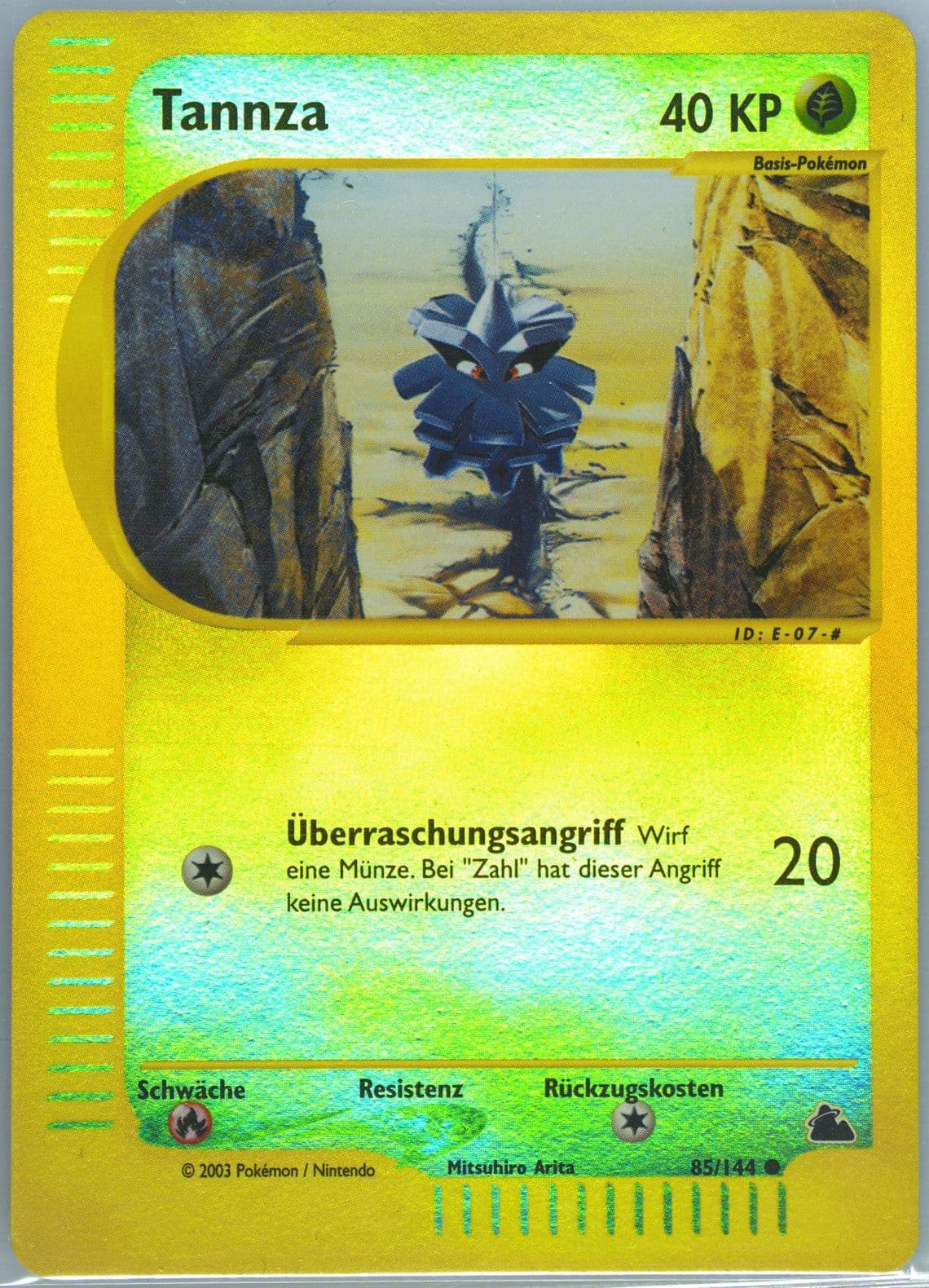 Tannza-Reverse Foil German (85) 2003 Pokemon Skyridge