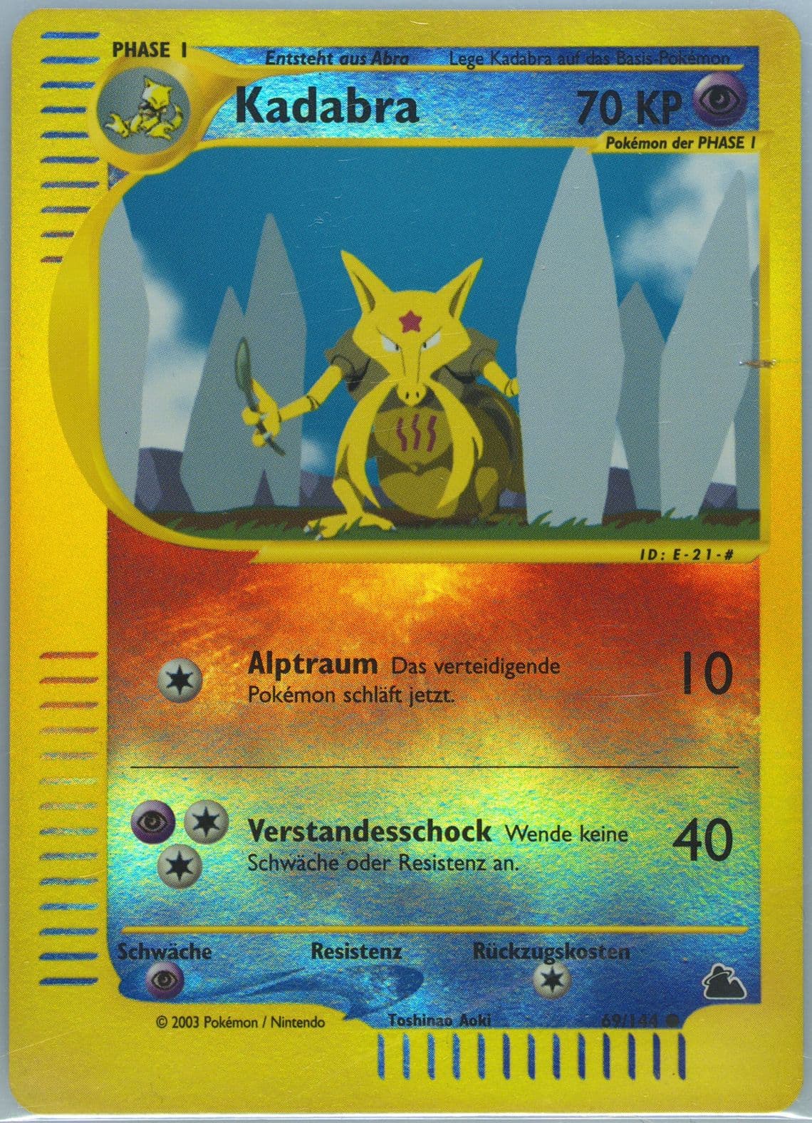Kadabra-Reverse Foil German (69) 2003 Pokemon Skyridge