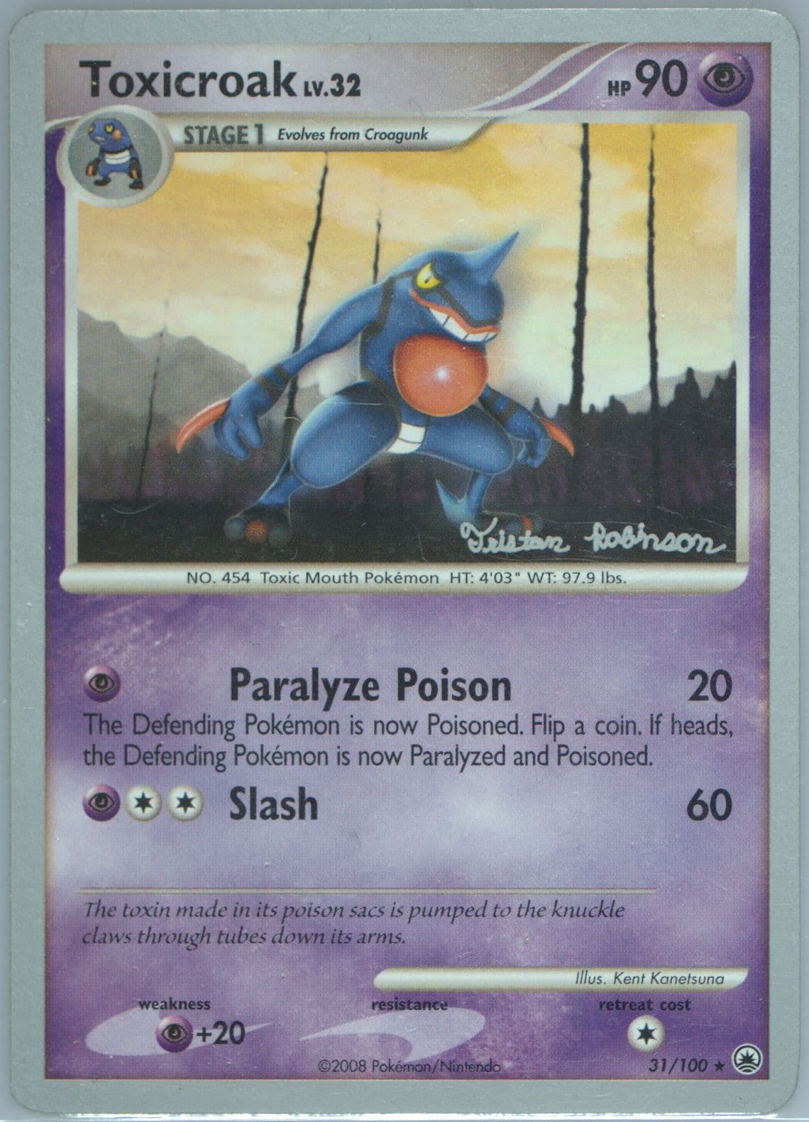 Toxicroak Intimidation (31) 2008 Pokemon World Championships Promo