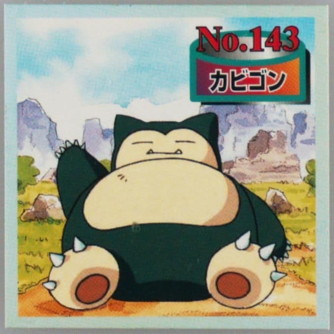 Snorlax (143) 1998 Pokemon Top Stickers