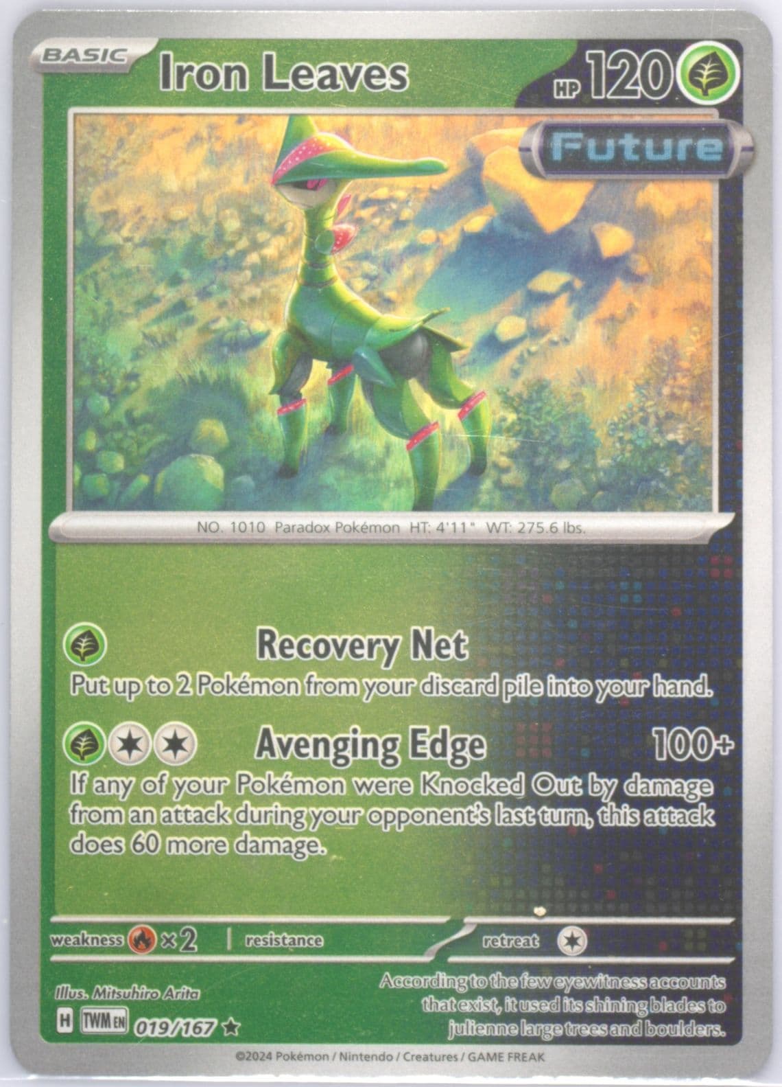 Iron Leaves Reverse Holo (019) 2024 Pokemon Twm EN-Twilight Masquerade