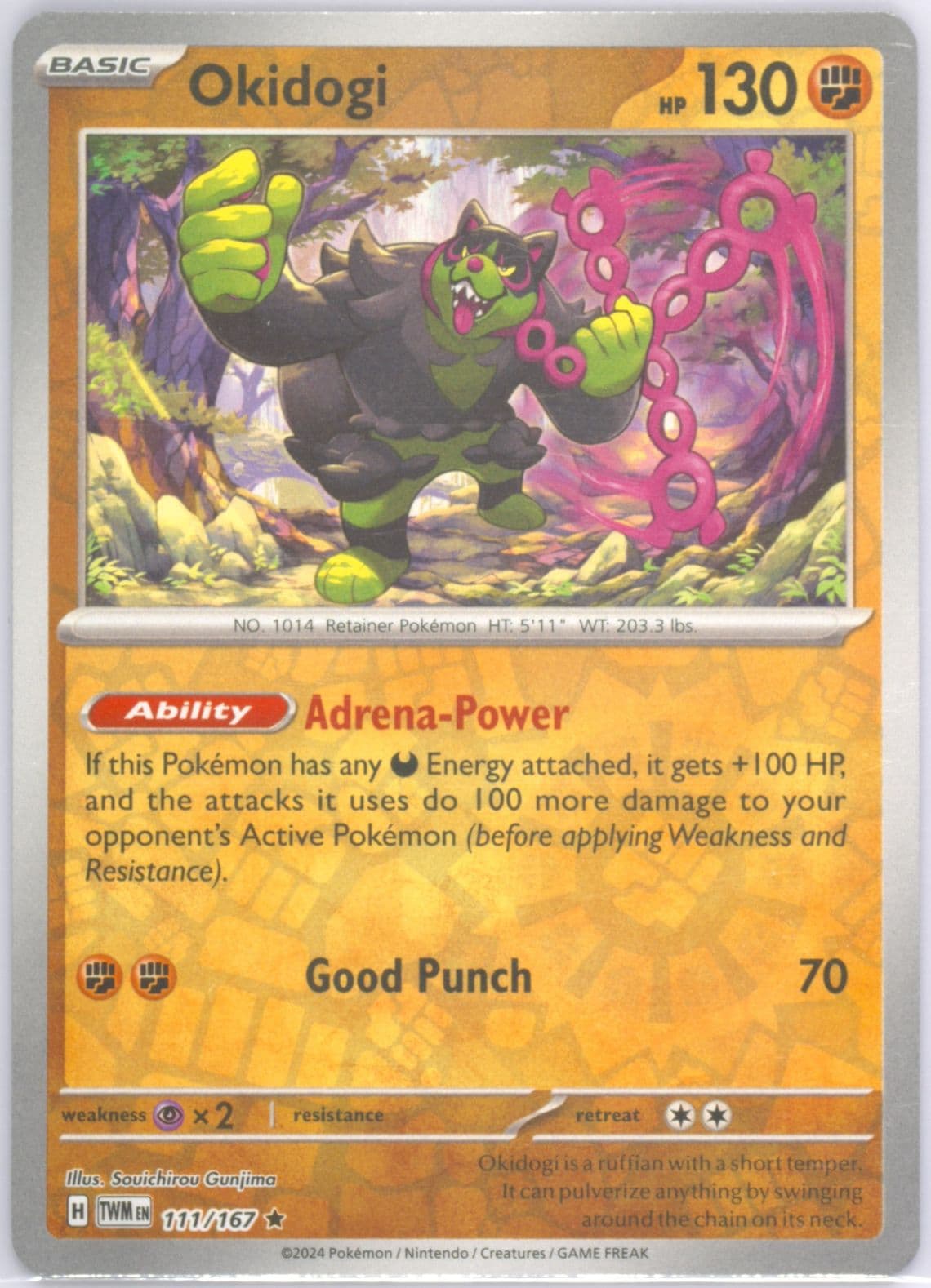 Okidogi Reverse Holo (111) 2024 Pokemon Twm EN-Twilight Masquerade