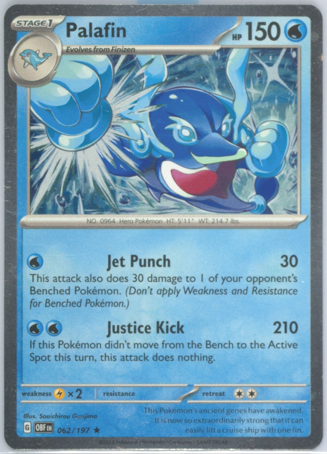 Palafin Blister Exclusive (062) 2023 Pokemon Obf EN-Obsidian Flames