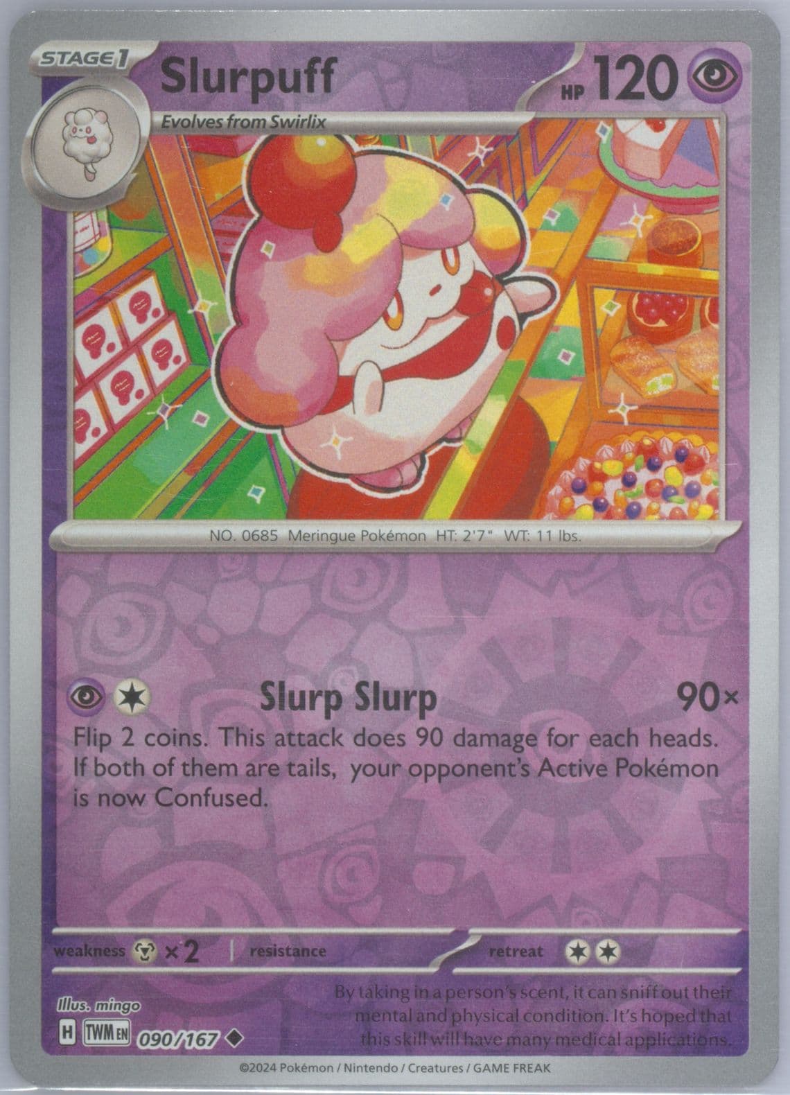 Slurpuff Reverse Holo (090) 2024 Pokemon Twm EN-Twilight Masquerade