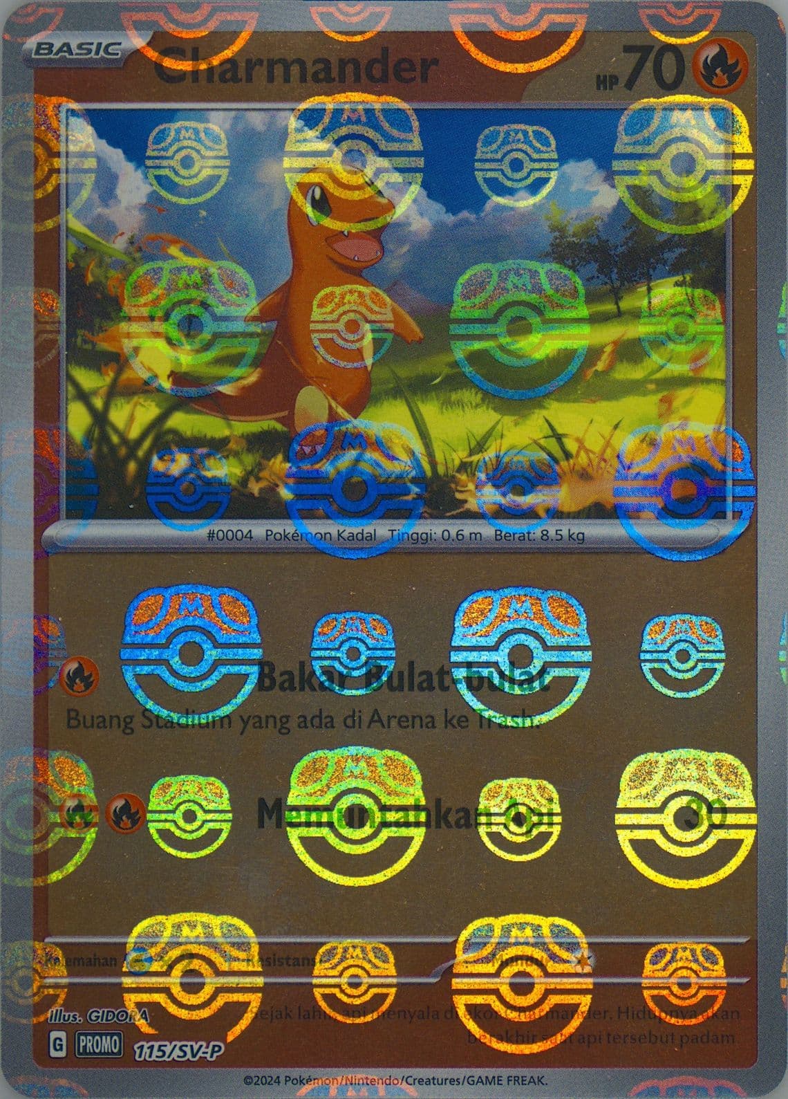 Charmander Monthly Promo-Master Ball (115) 2024 Pokemon Indonesian SV-P Promo