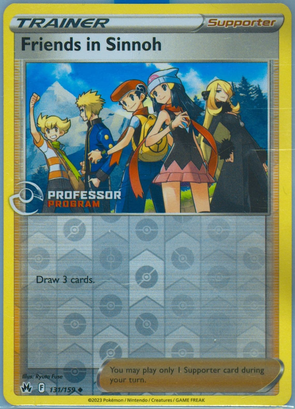 Friends in Sinnoh-Reverse Foil Professor Program (131) 2023 Pokemon Sword and Shield Crown Zenith