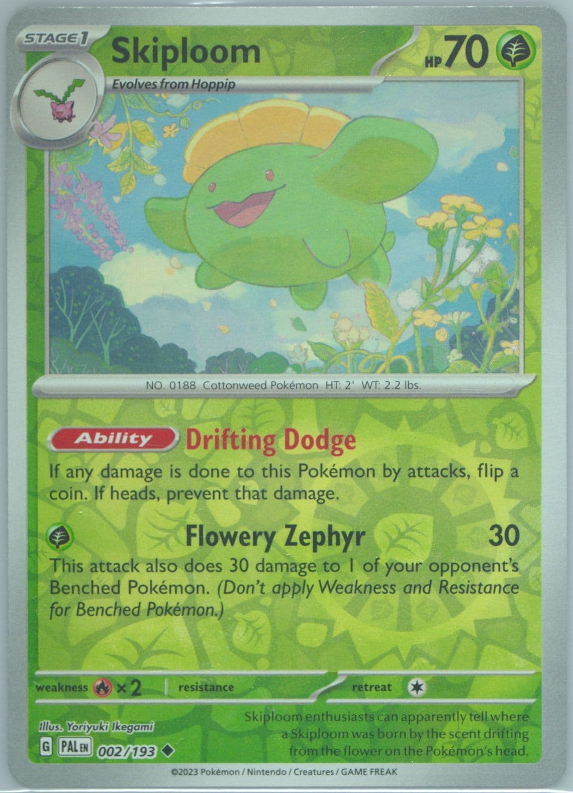 Skiploom Reverse Holo (002) 2023 Pokemon Pal EN-Paldea Evolved