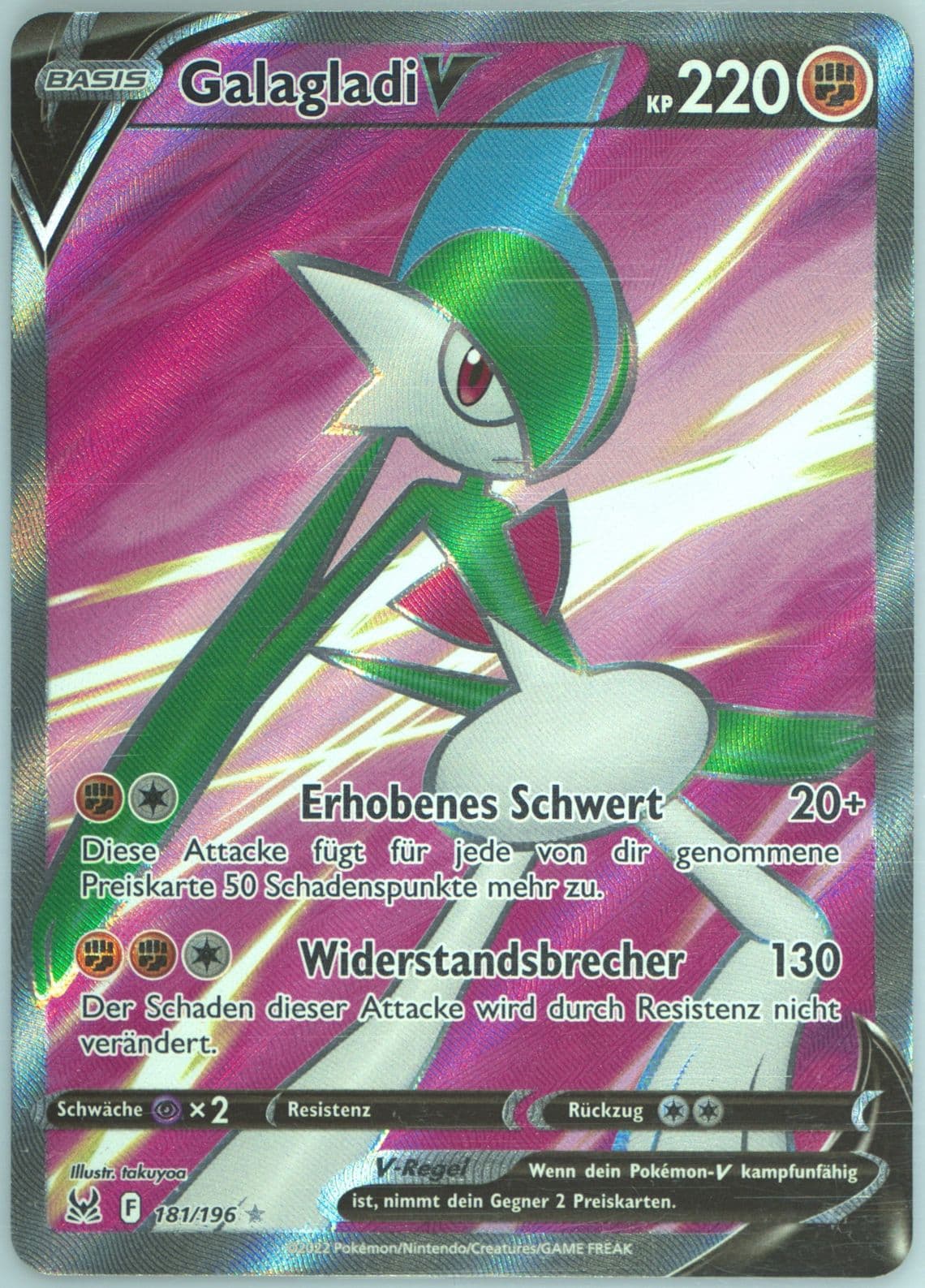 Full Art/Galagladi V German (181) 2022 Pokemon Sword & Shield Lost Origin