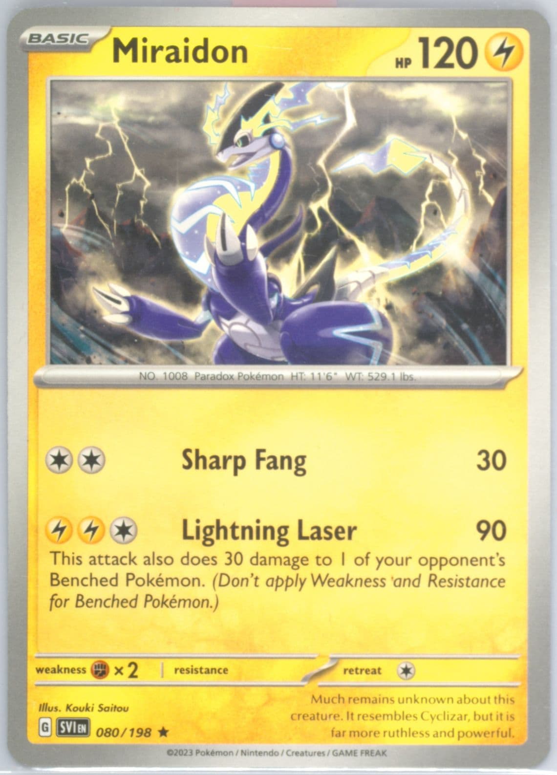 Miraidon Scarlet & Violet EX Battle Deck-Ampharos (080) 2023 Pokemon Svi EN-Scarlet & Violet