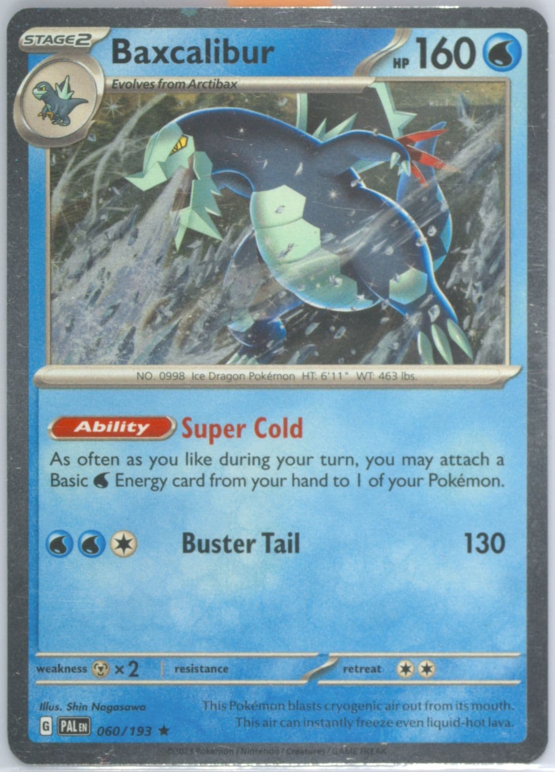 Baxcalibur Temporal Forces Premium Checklane Blister (060) 2023 Pokemon Pal EN-Paldea Evolved