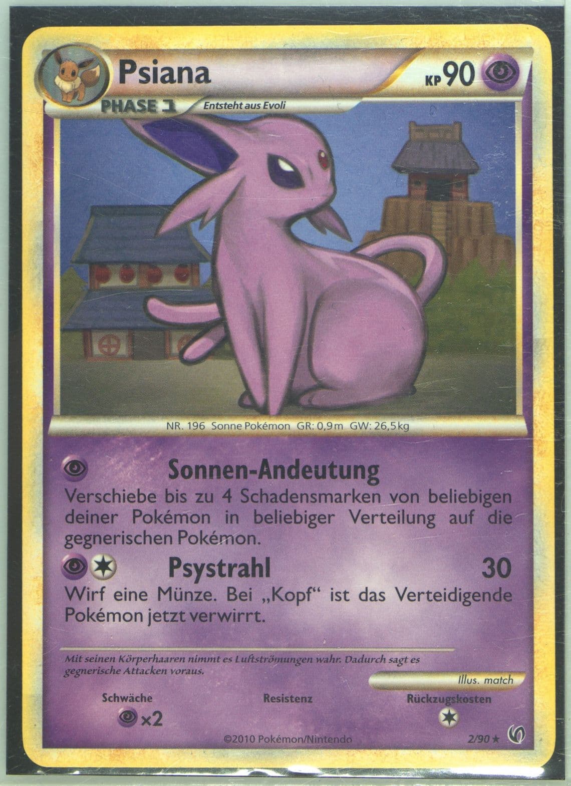 Psiana German-Daybreak Theme Deck (2) 2010 Pokemon Heartgold & Soulsilver Undaunted