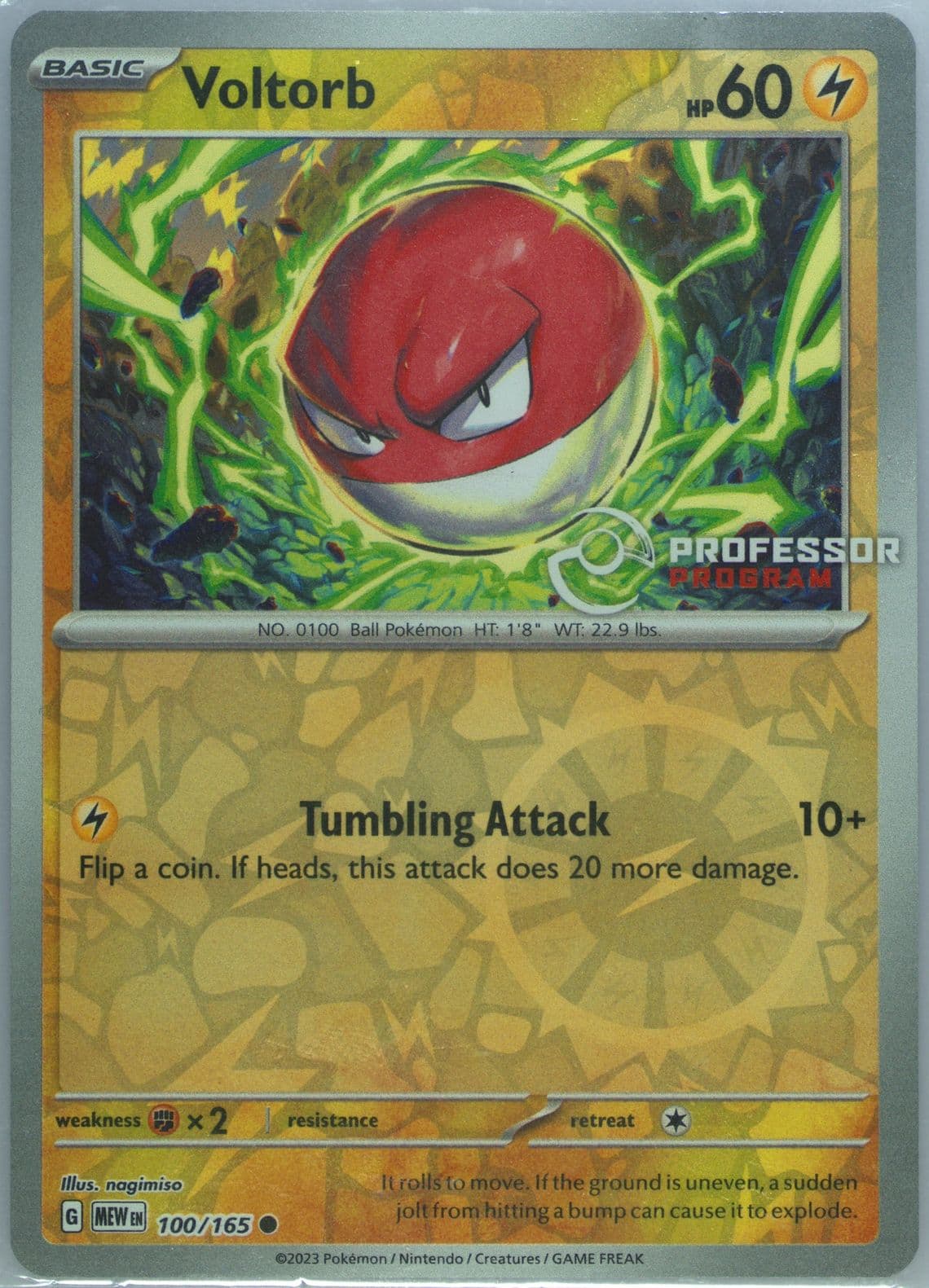 Voltorb (100) 2024 Pokemon Professor Program Promos