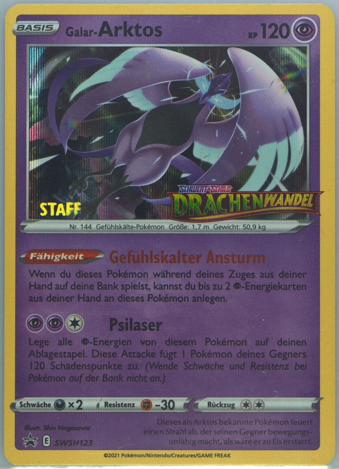 Galar-Arktos-Holo Prerelease-Staff-German (123) 2023 Pokemon Swsh Black Star Promo