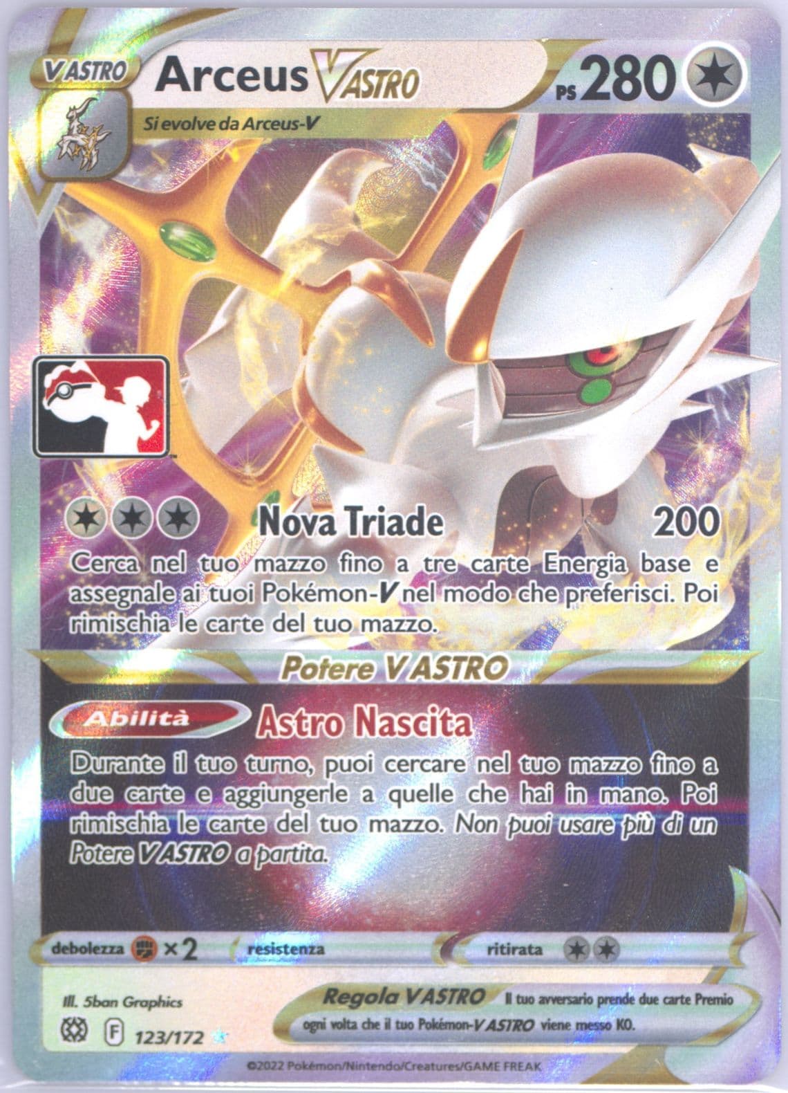 Arceus Vstar Italian (123) 2023 Pokemon Play! Pokemon Prize Pack