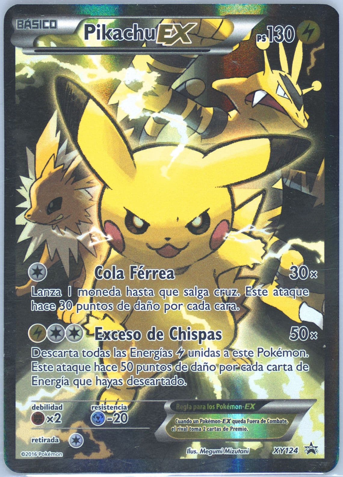 Full Art/Pikachu EX Red & Blue Collection-Spanish (XY124) 2016 Pokemon XY Black Star Promo