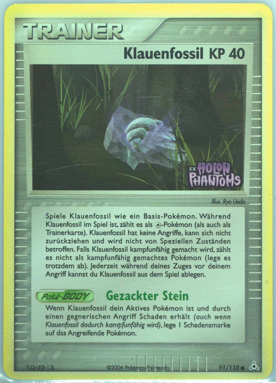 Klauenfossil KP 40-Reverse Foil German (91) 2006 Pokemon EX Holon Phantoms